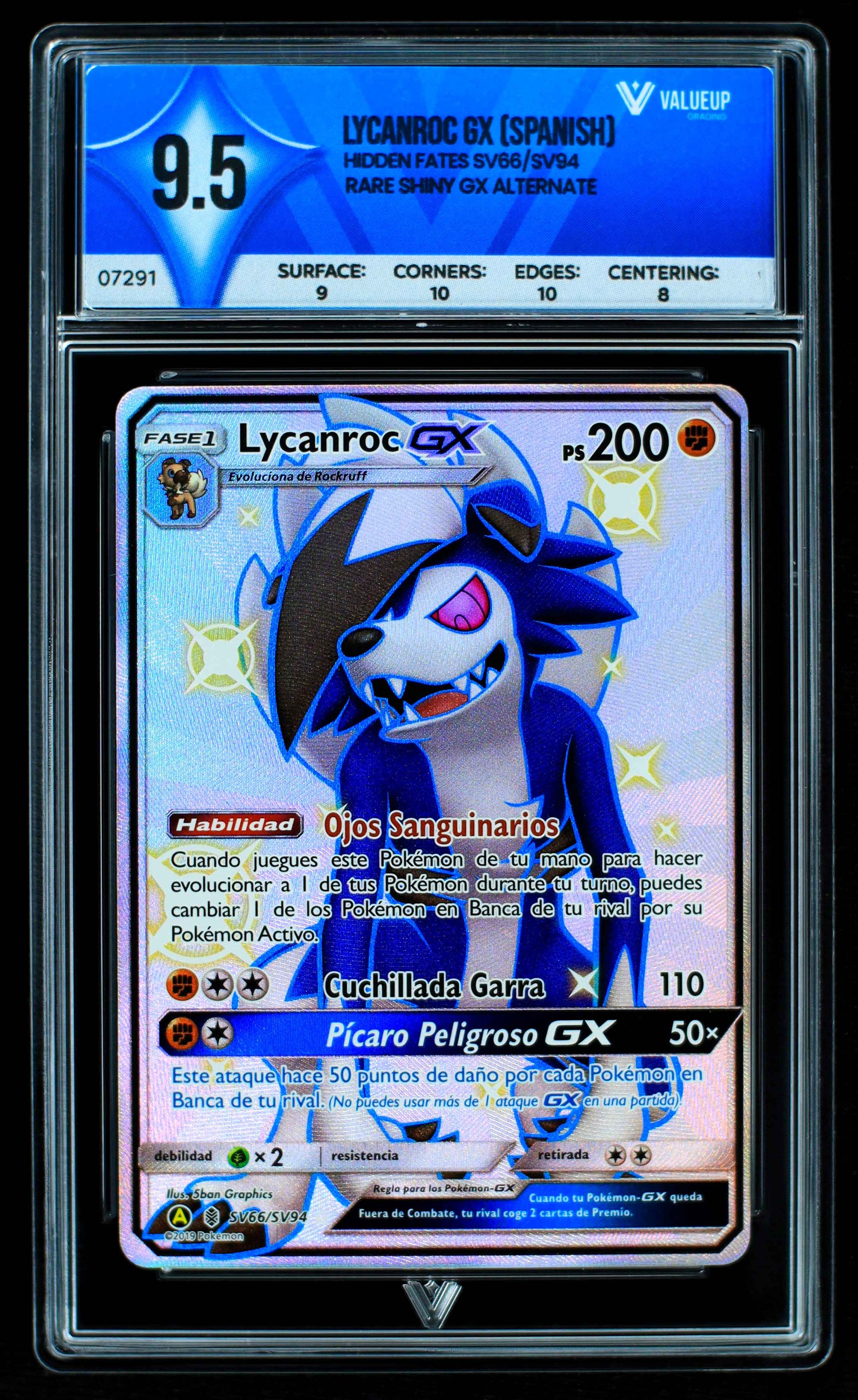 07291 LYCANROC GX (SPANISH) Grading Card