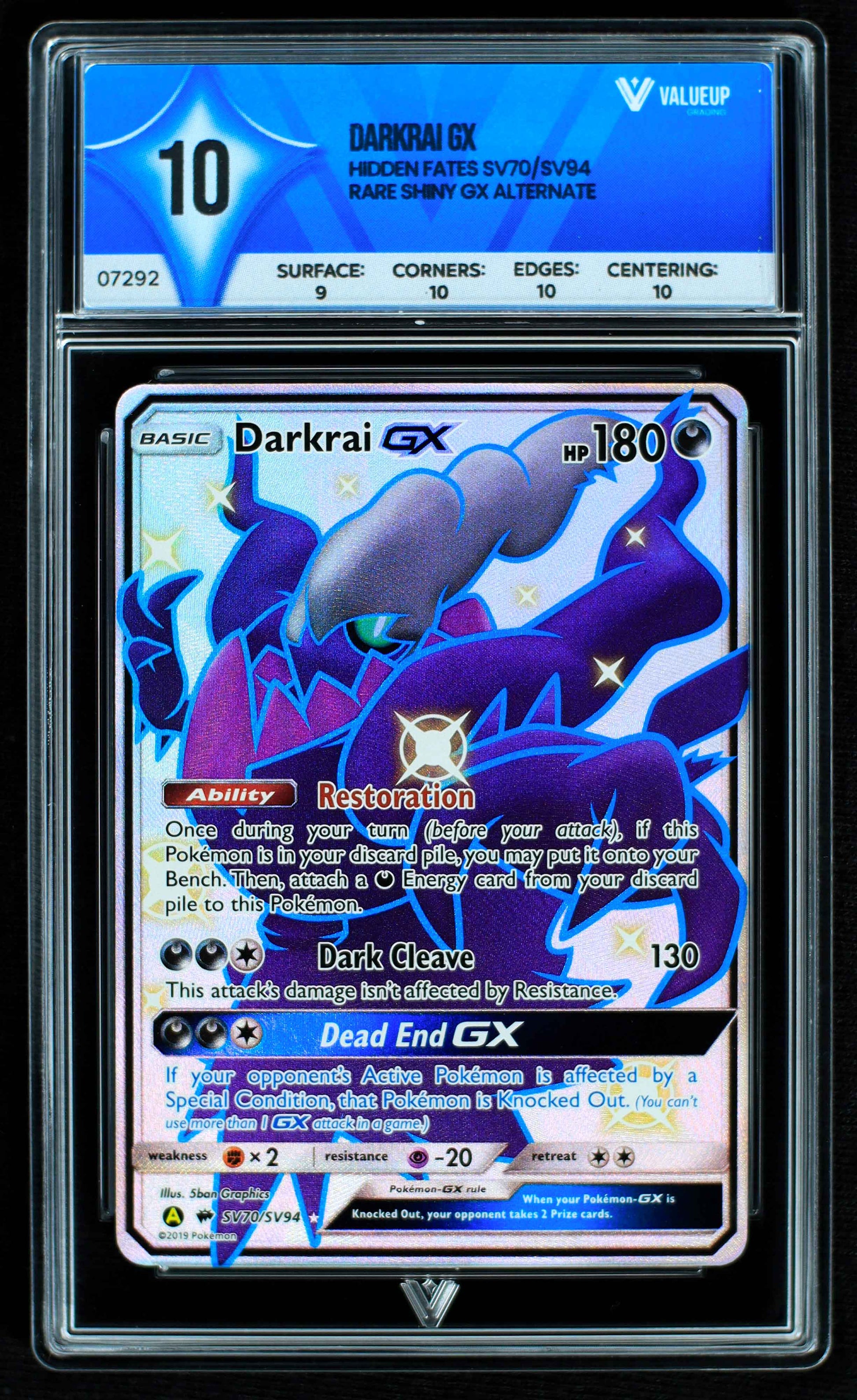 07292 DARKRAI GX Grading Card