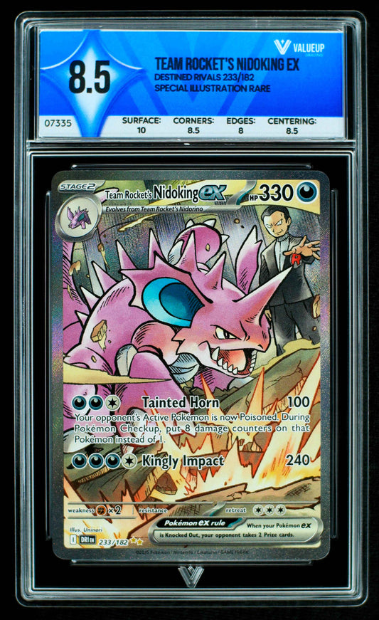 07335 TEAM ROCKET'S NIDOKING EX Grading Card