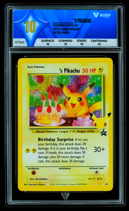 07340 _______'S PIKACHU Grading Card