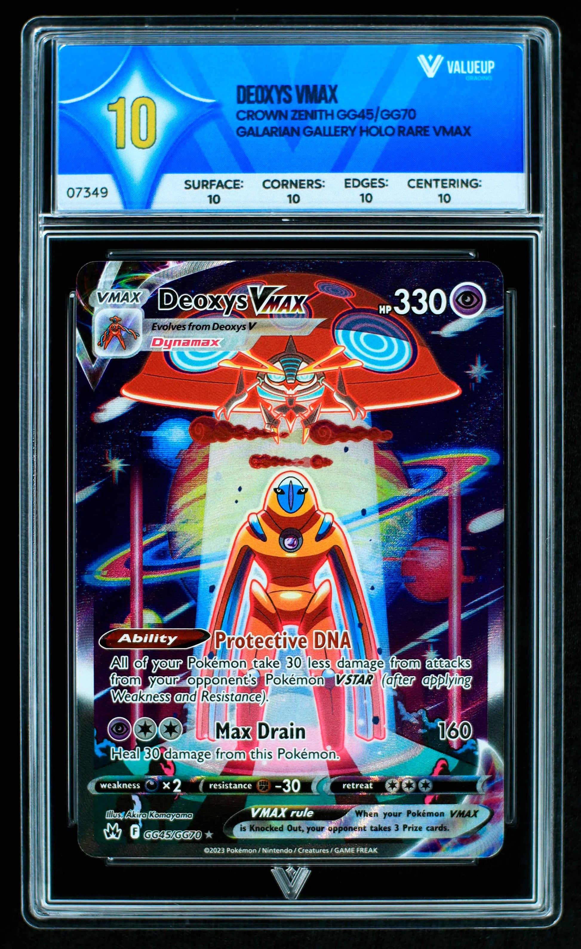 07349 DEOXYS VMAX Grading Card