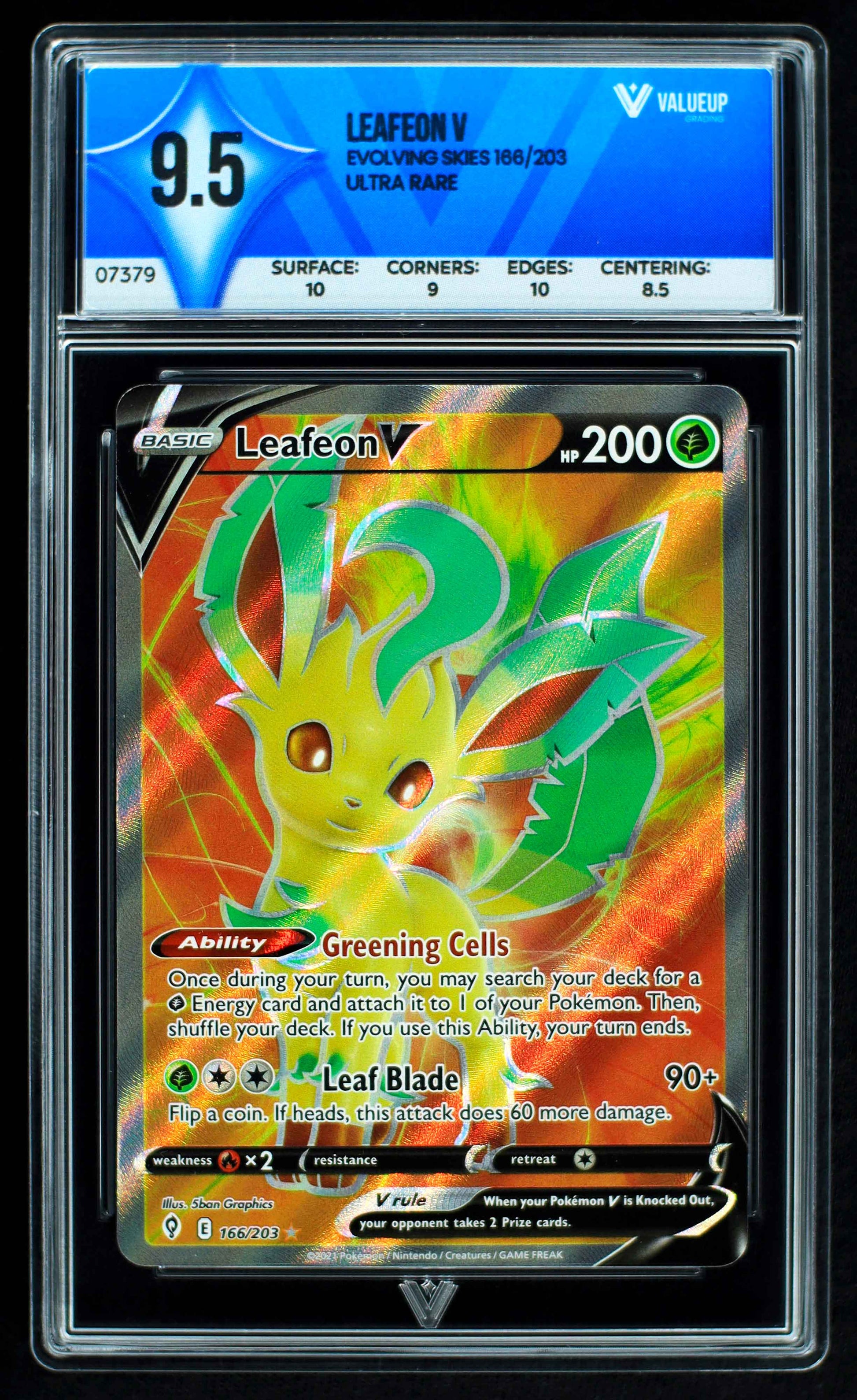 07379 LEAFEON V Grading Card
