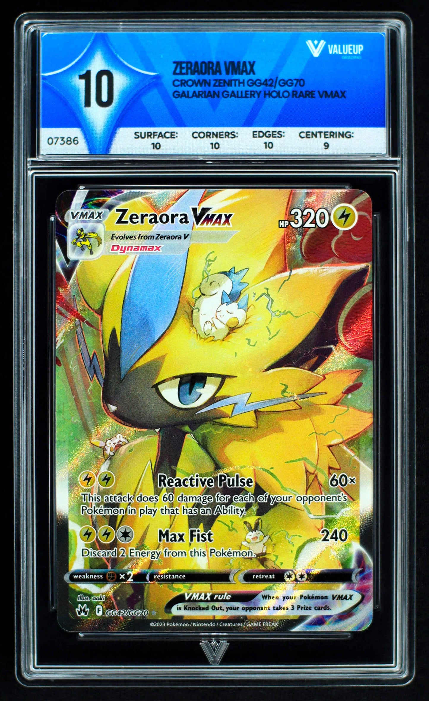 07386 ZERAORA VMAX Grading Card