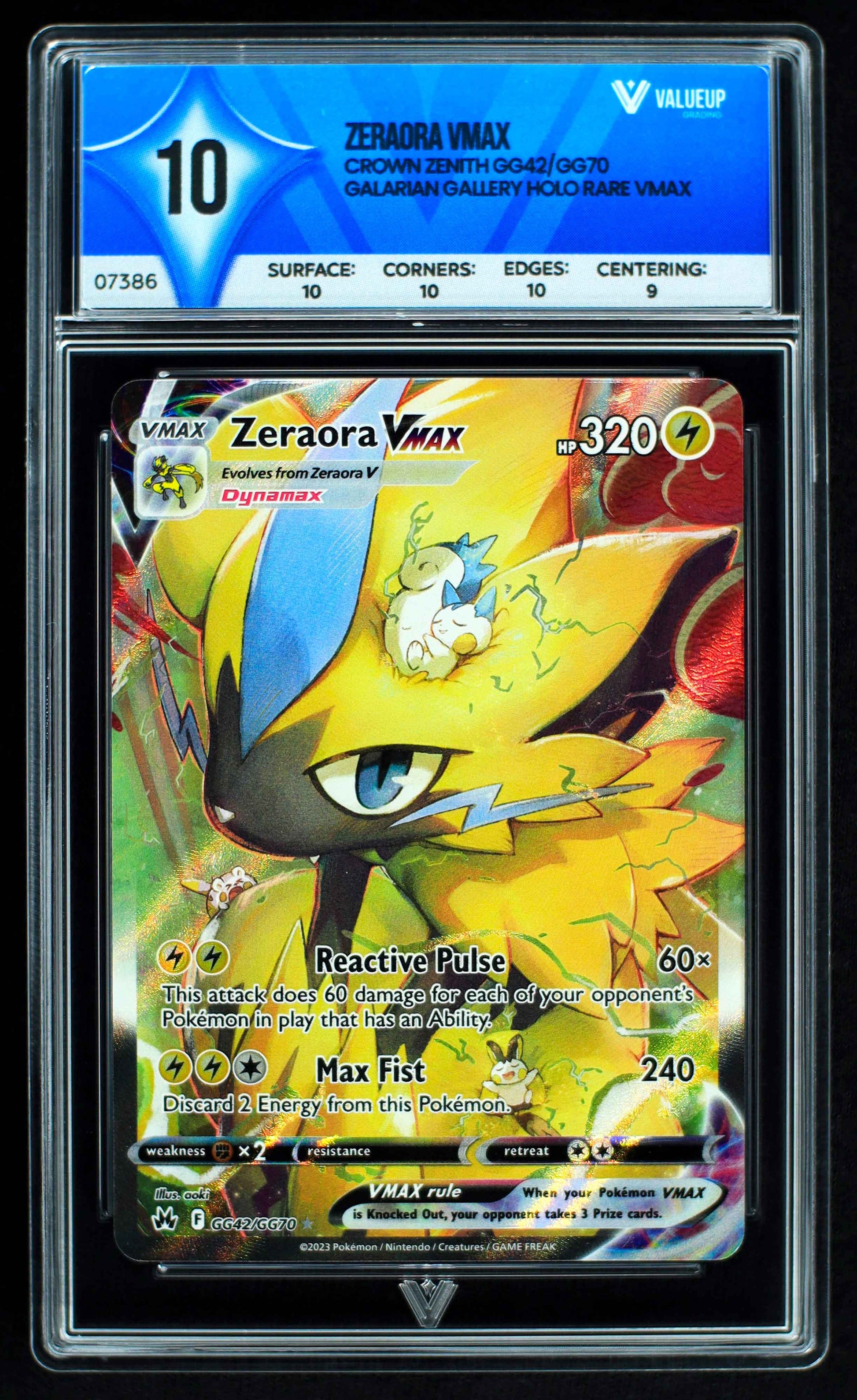 07386 ZERAORA VMAX Grading Card