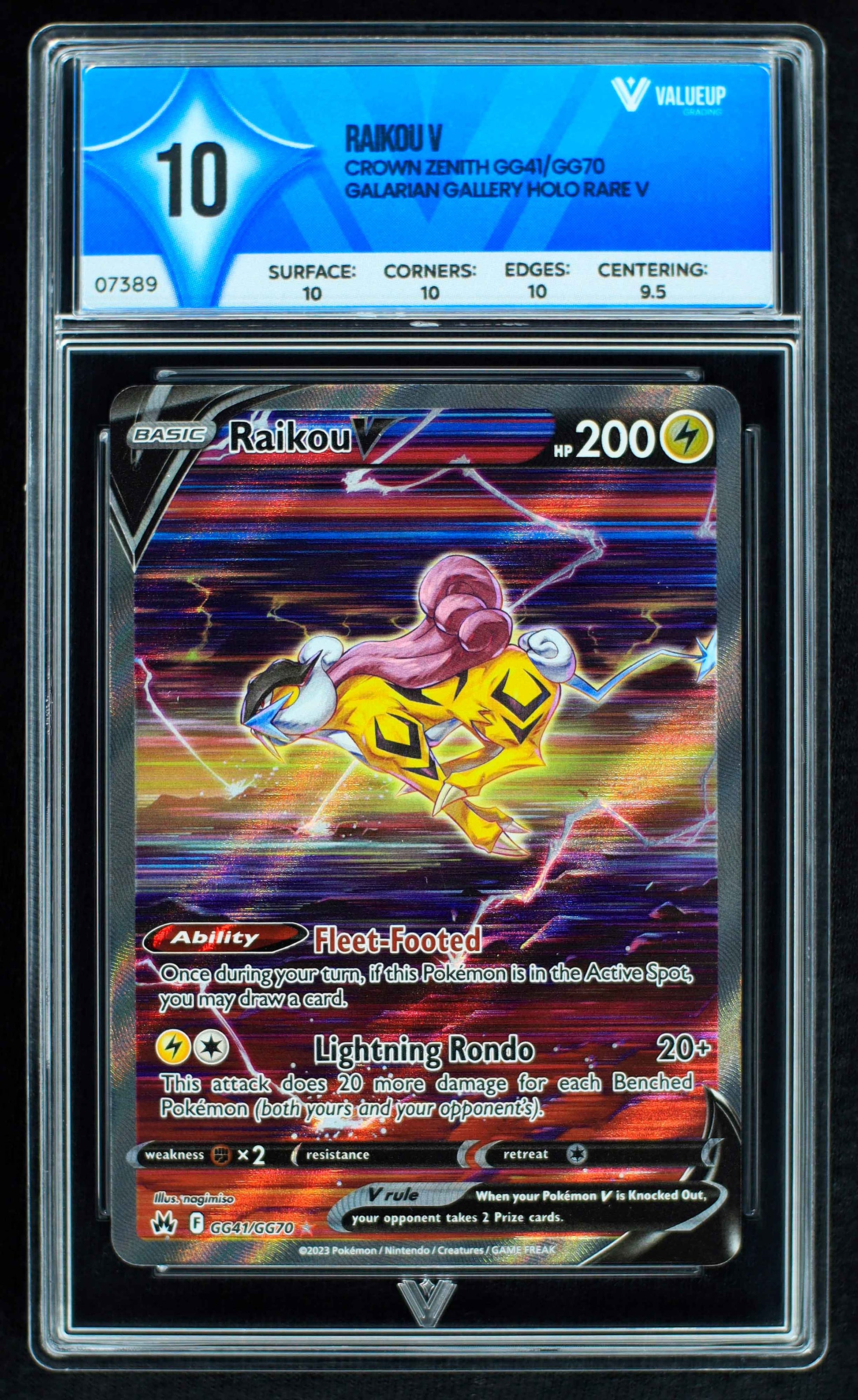 07389 RAIKOU V Grading Card