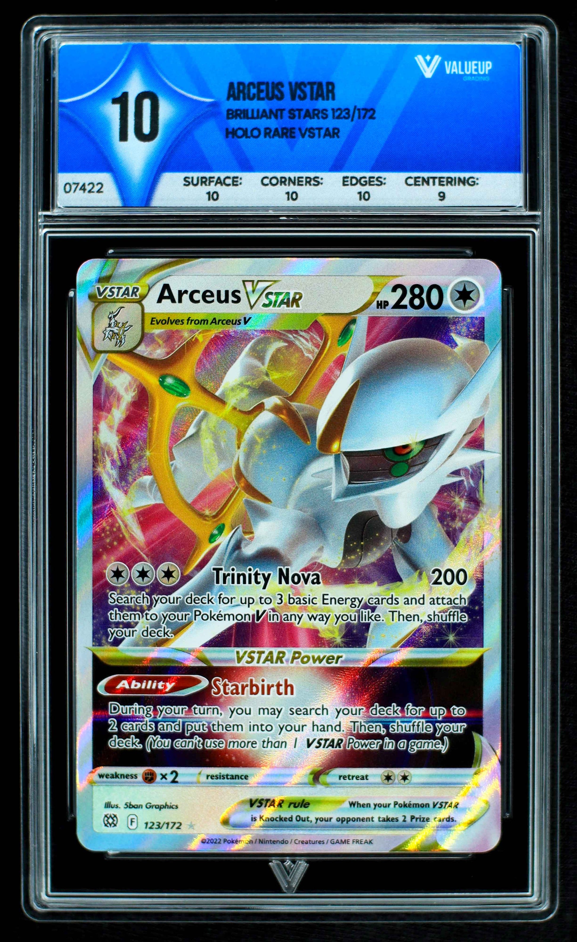 Grading card Arceus VSTAR