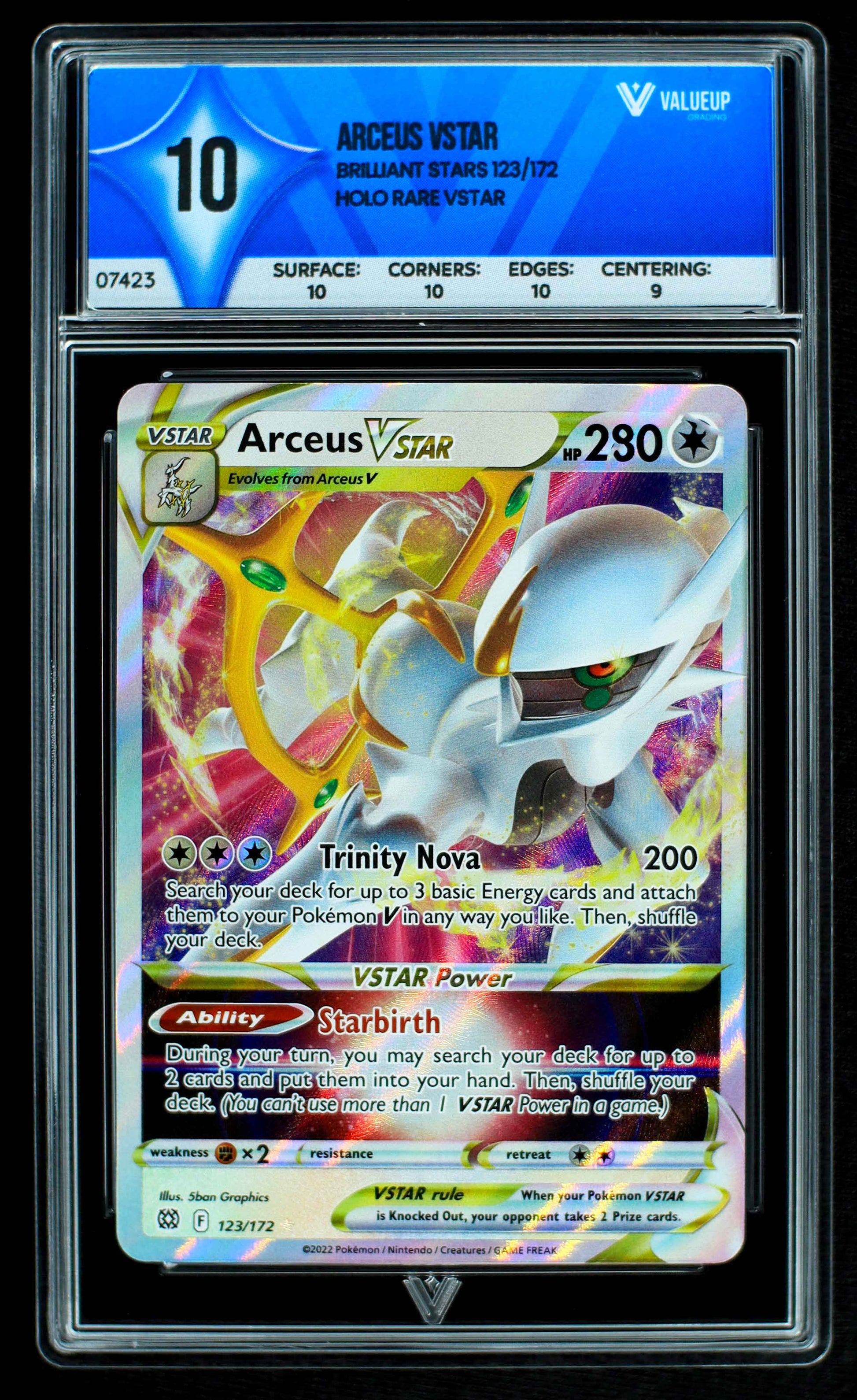 Grading card Arceus VSTAR