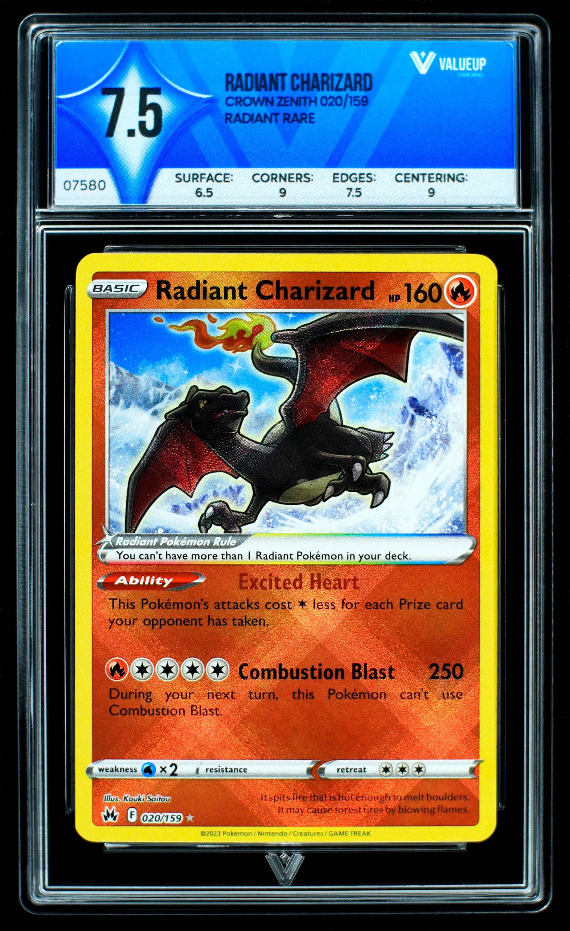 Grading Card Radiant Charizard 