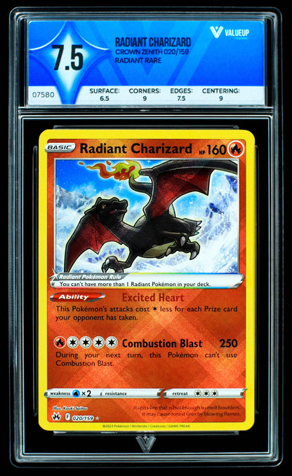 Grading Card Radiant Charizard 