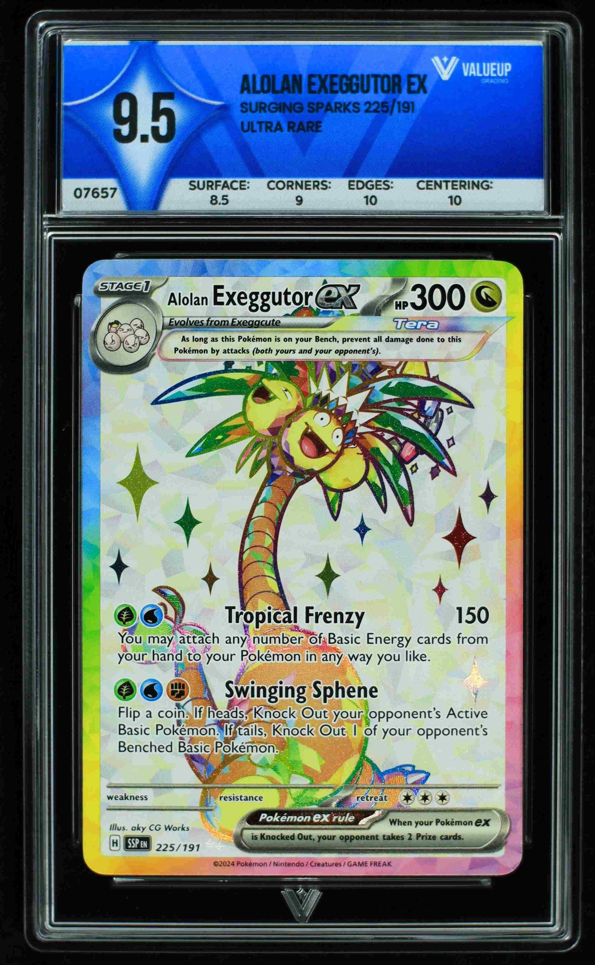 07657 ALOLAN EXEGGUTOR EX Grading Card