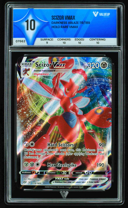 07662 SCIZOR VMAX Grading Card