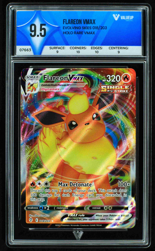 07663 FLAREON VMAX Grading Card