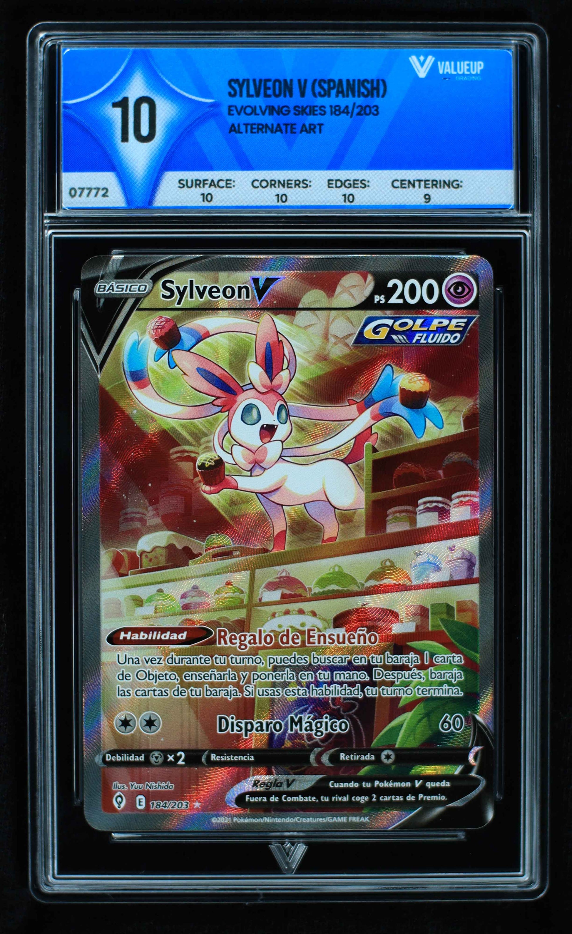 07772 SYLVEON V (SPANISH) Grading Card