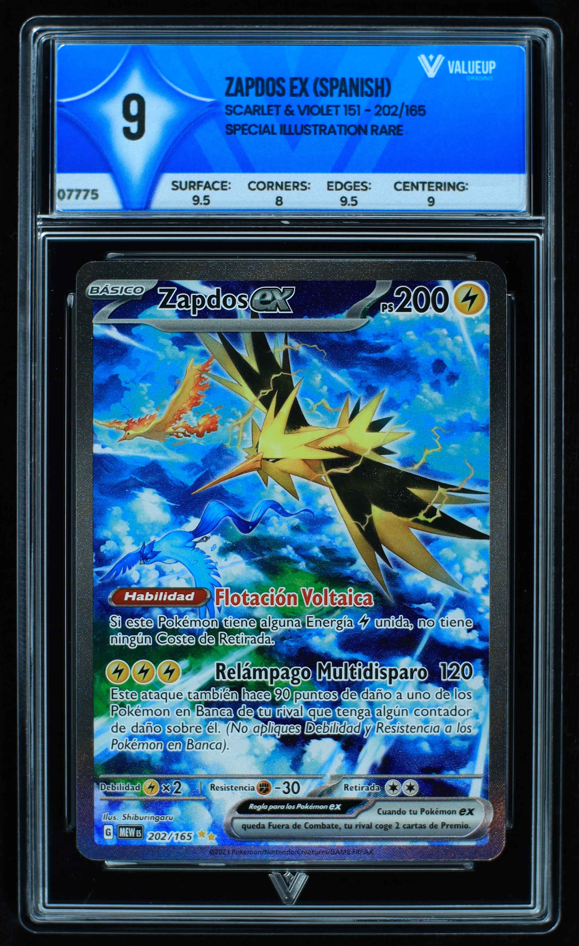 07775 ZAPDOS EX (SPANISH) Grading Card