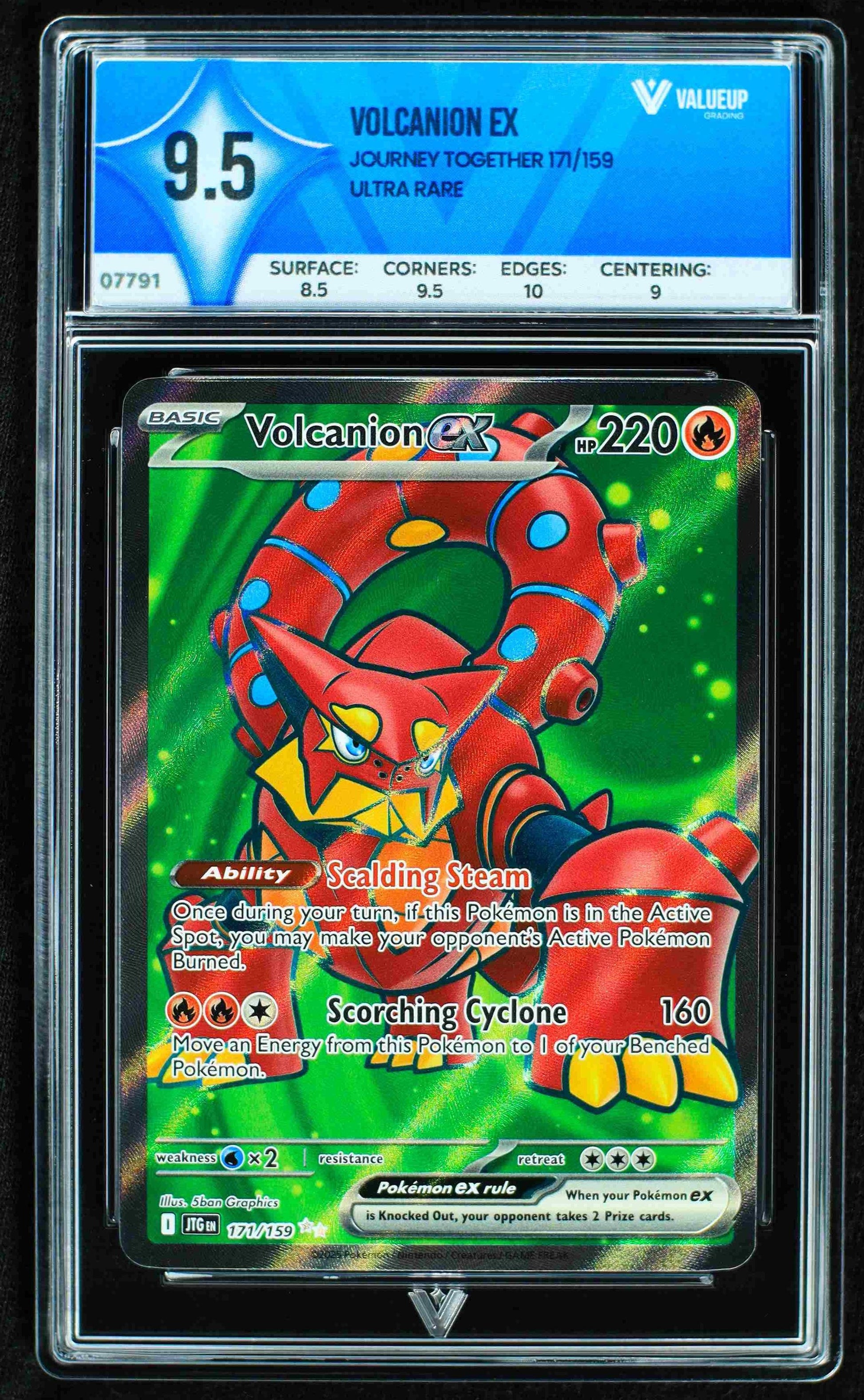 07791 VOLCANION EX Grading Card