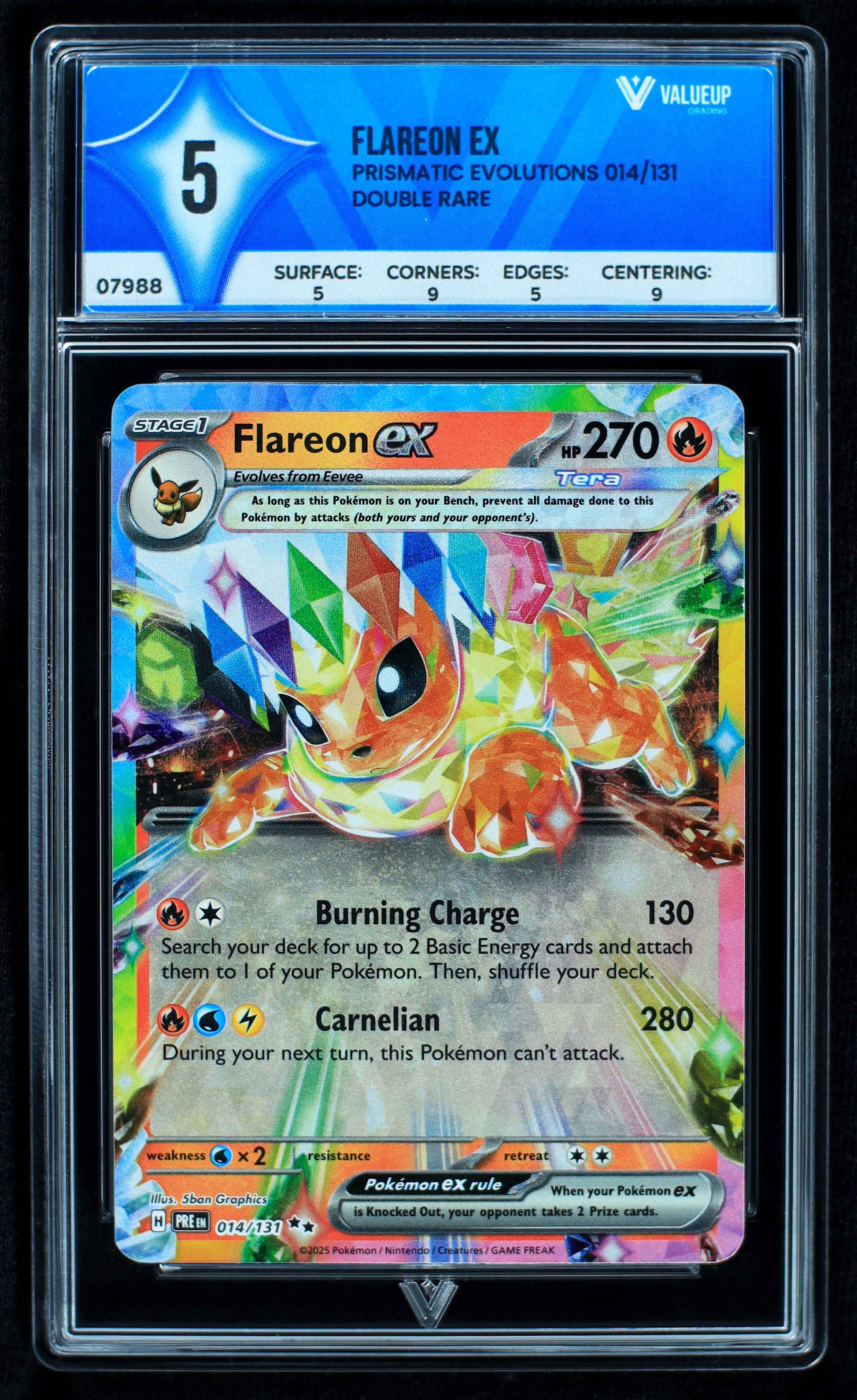 07988 FLAREON EX Grading Card