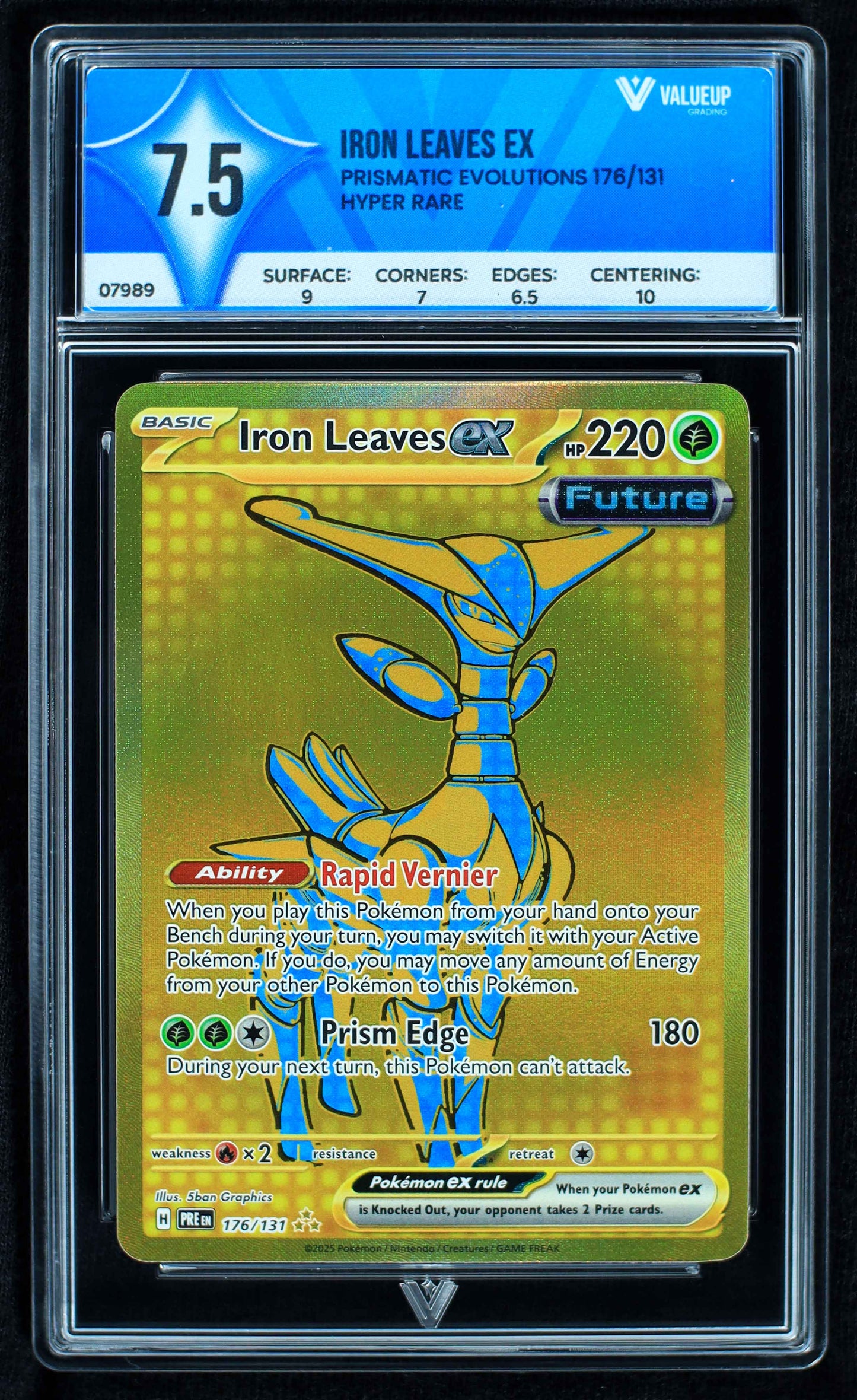 07989 IRON LEAVES EX Grading Card