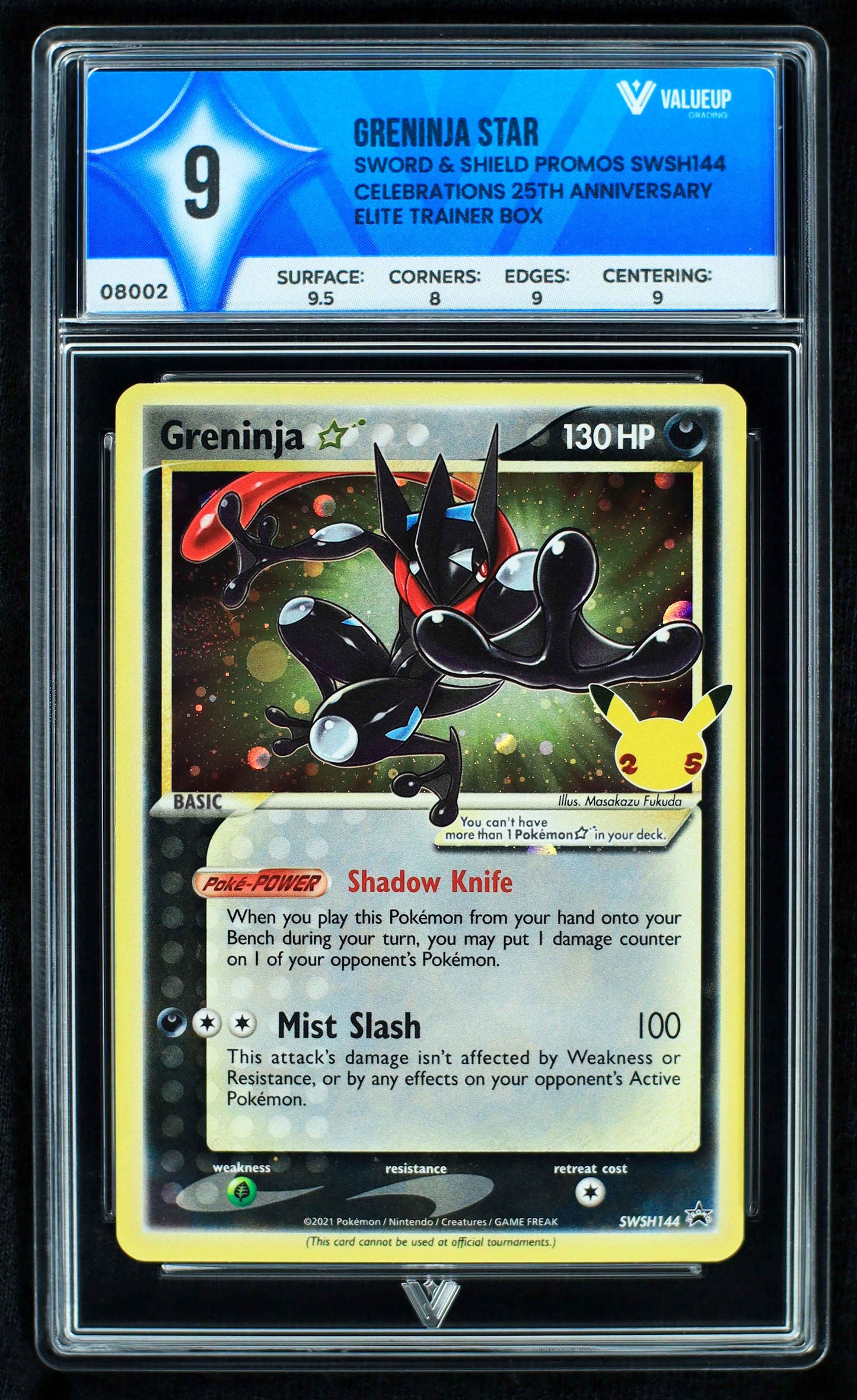 08002 GRENINJA STAR Grading Card