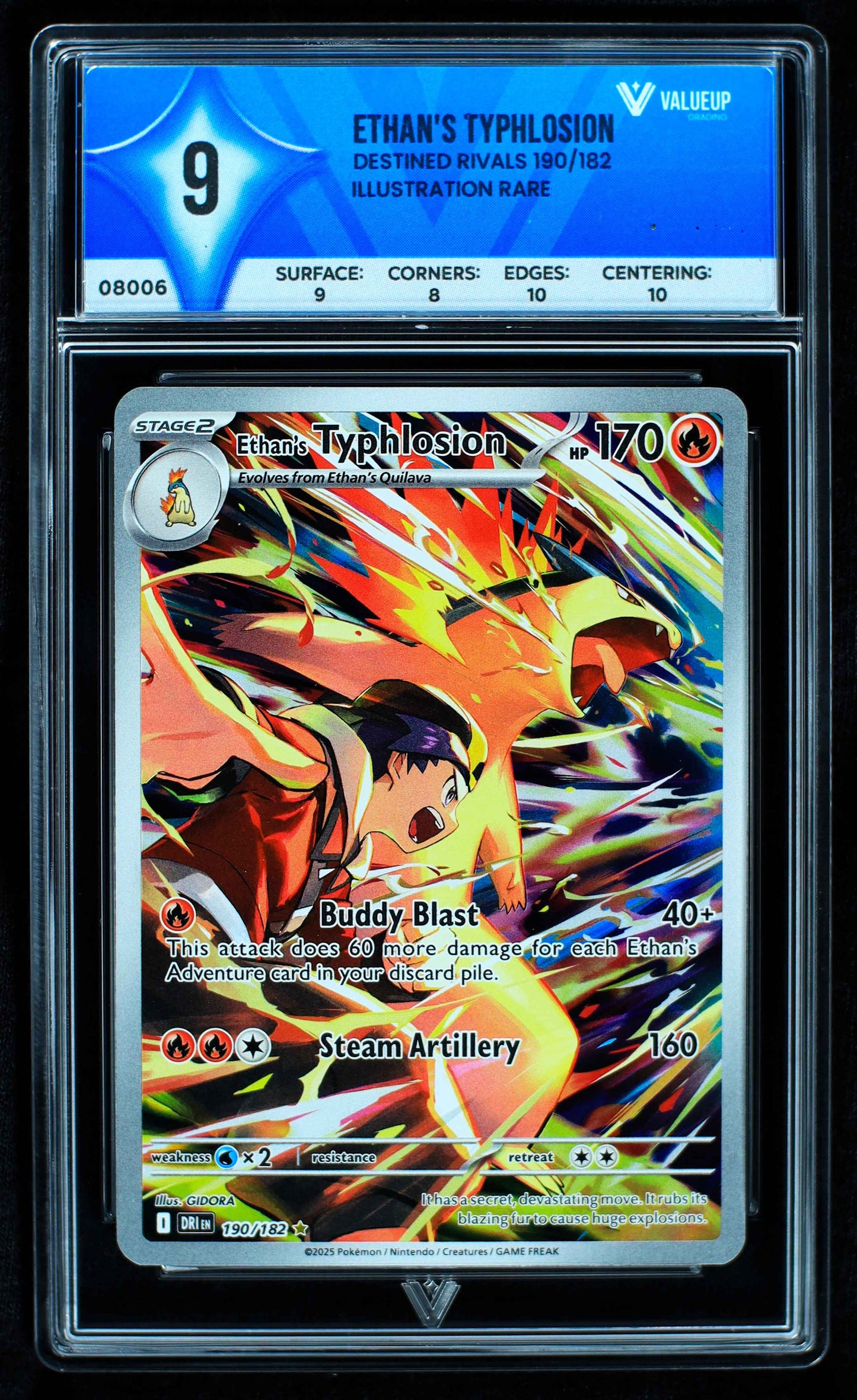 08006 ETHAN'S TYPHLOSION Grading Card