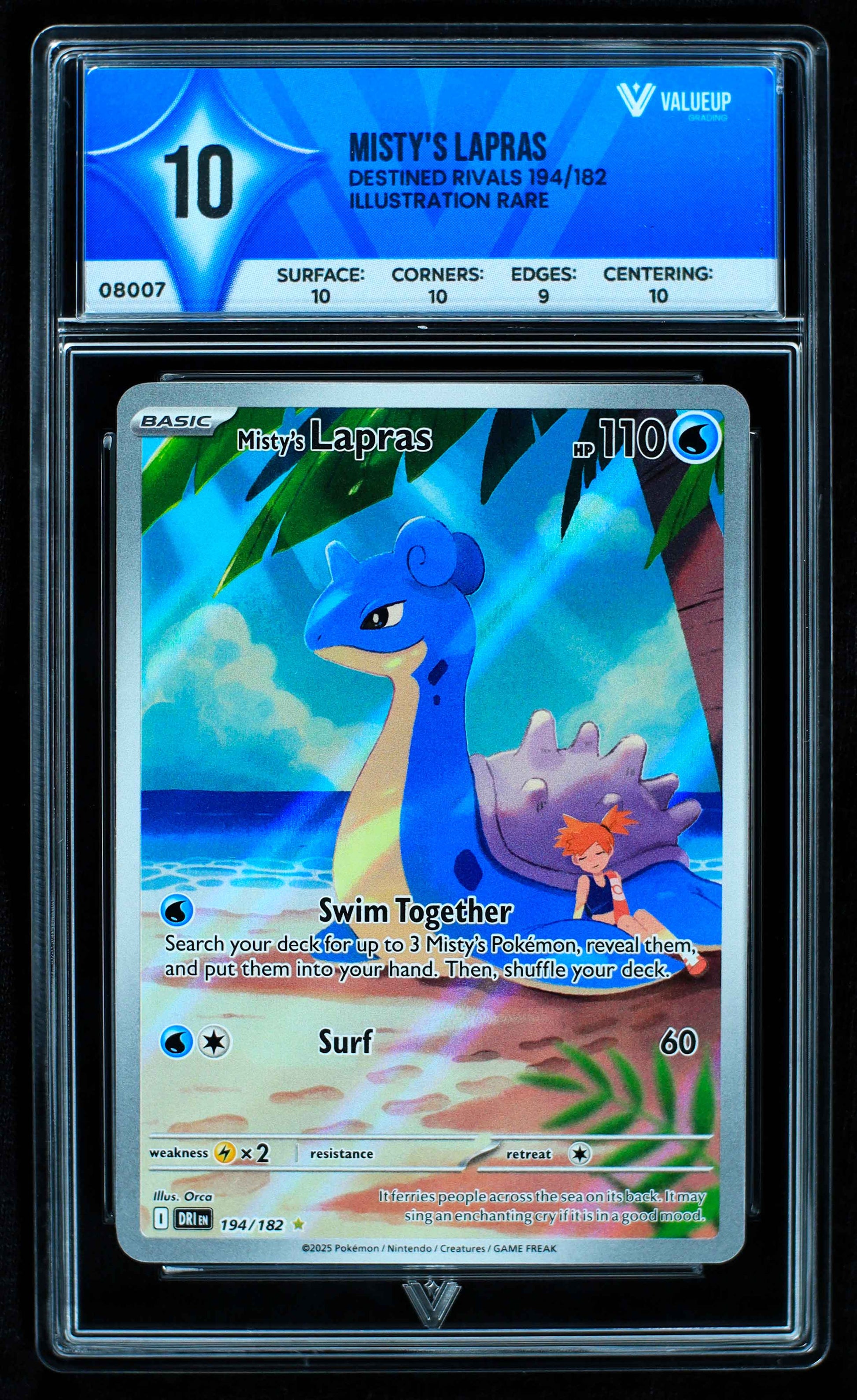 08007 MISTY'S LAPRAS Grading Card