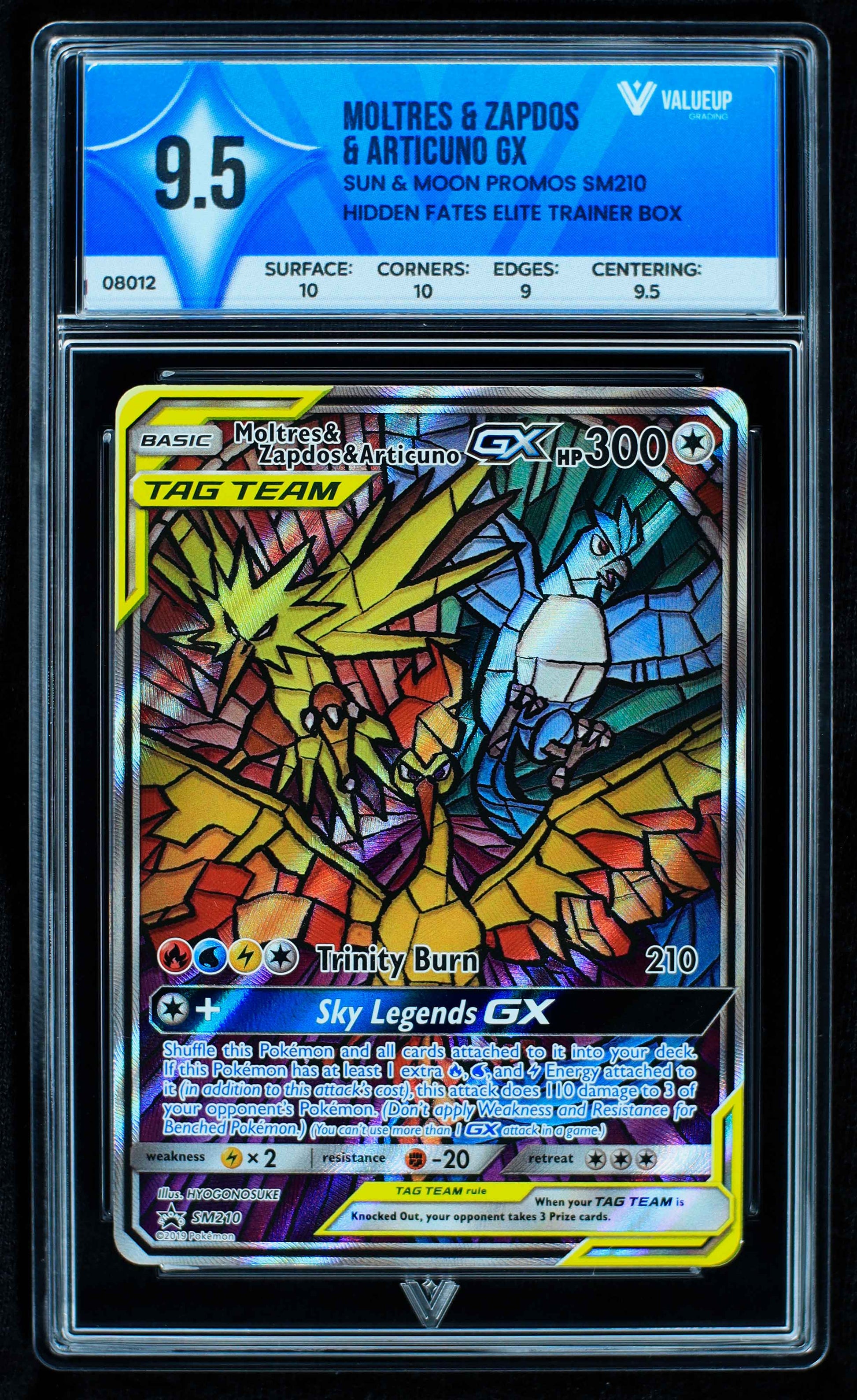 08012 MOLTRES & ZAPDOS & ARTICUNO GX Grading Card