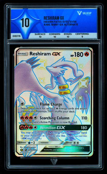 08016 RESHIRAM GX Grading Card