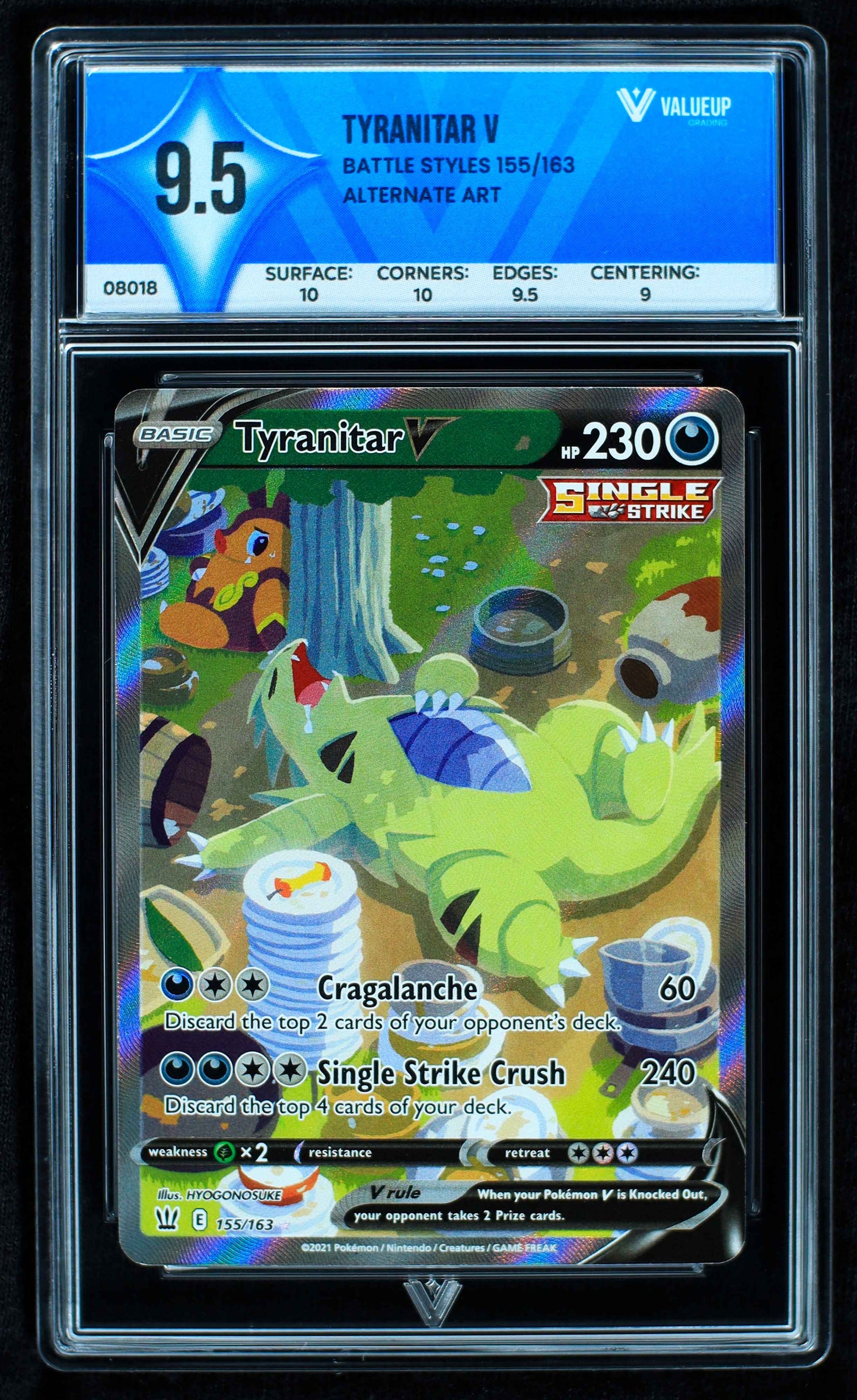 08018 TYRANITAR V Grading Card