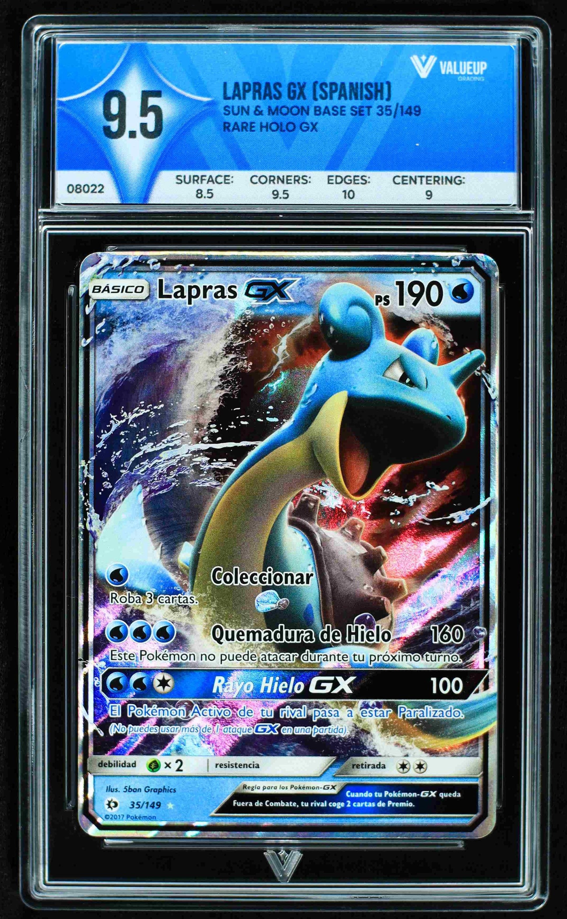 08022 LAPRAS GX (SPANISH) Grading Card