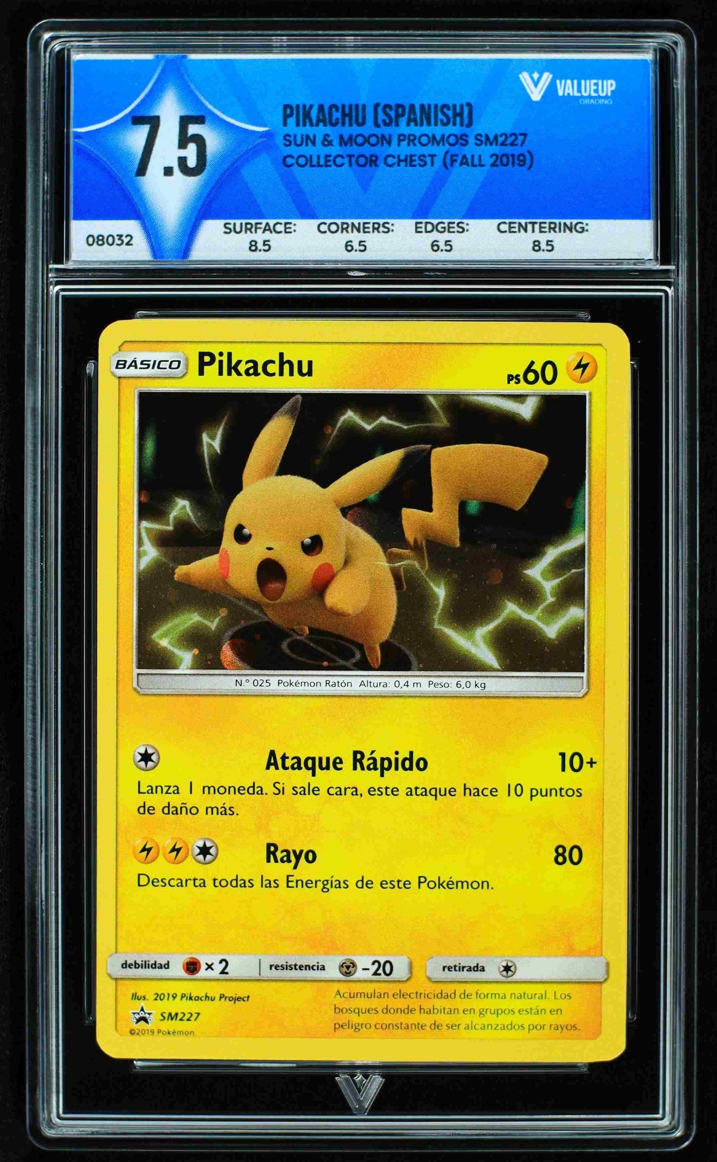 08032 PIKACHU (SPANISH) Grading Card