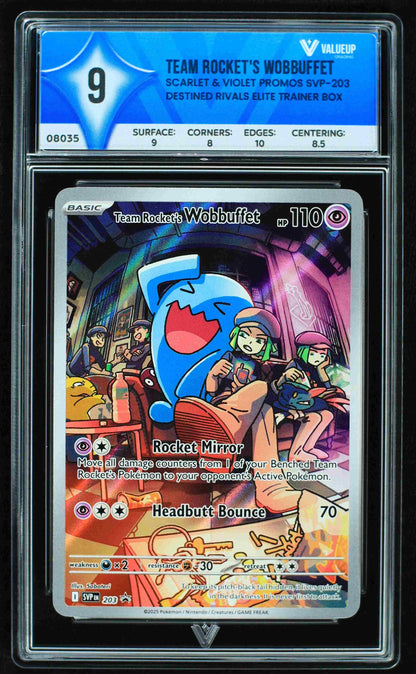 08035 TEAM ROCKET'S WOBBUFFET Grading Card
