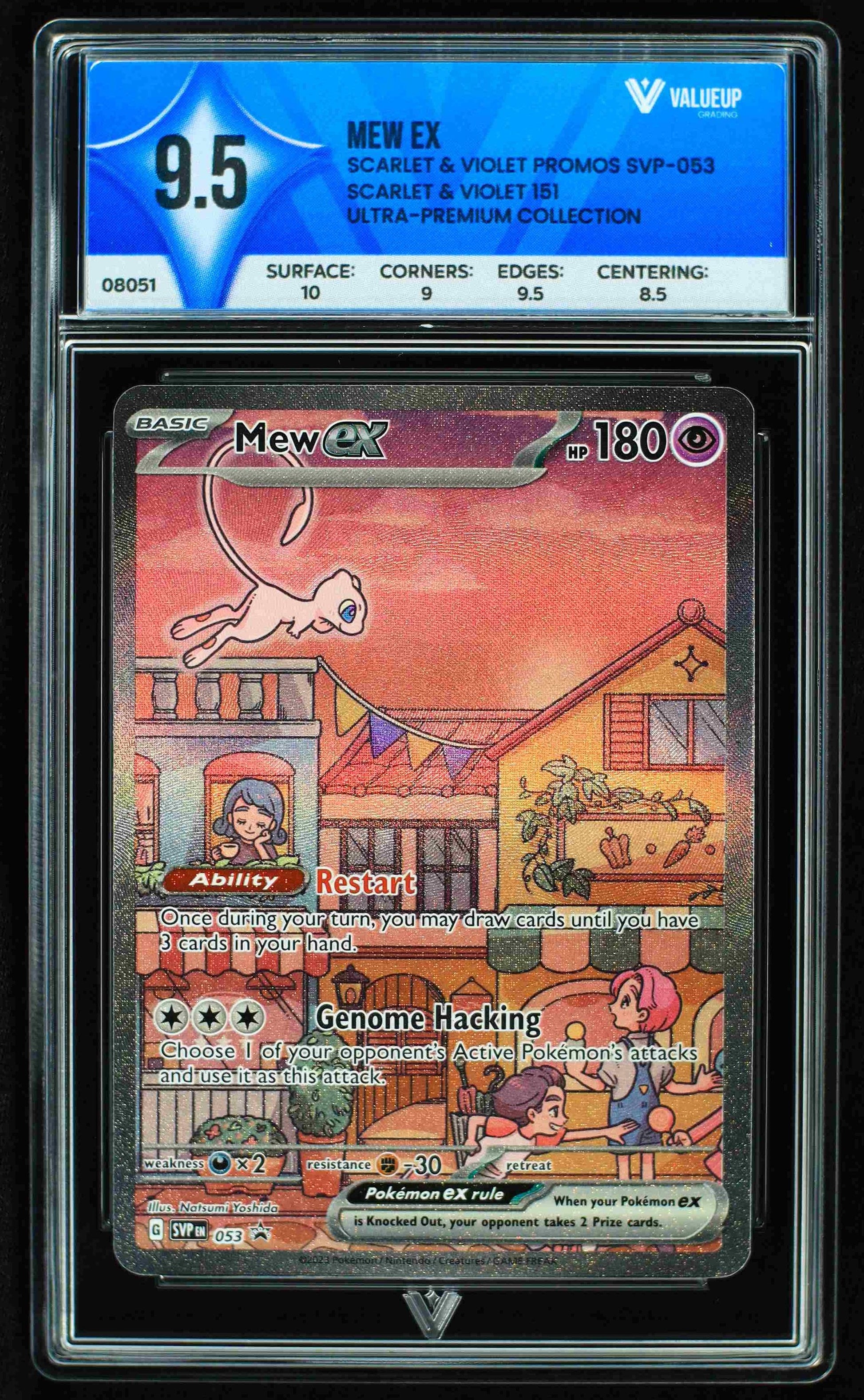 08051 MEW EX Grading Card