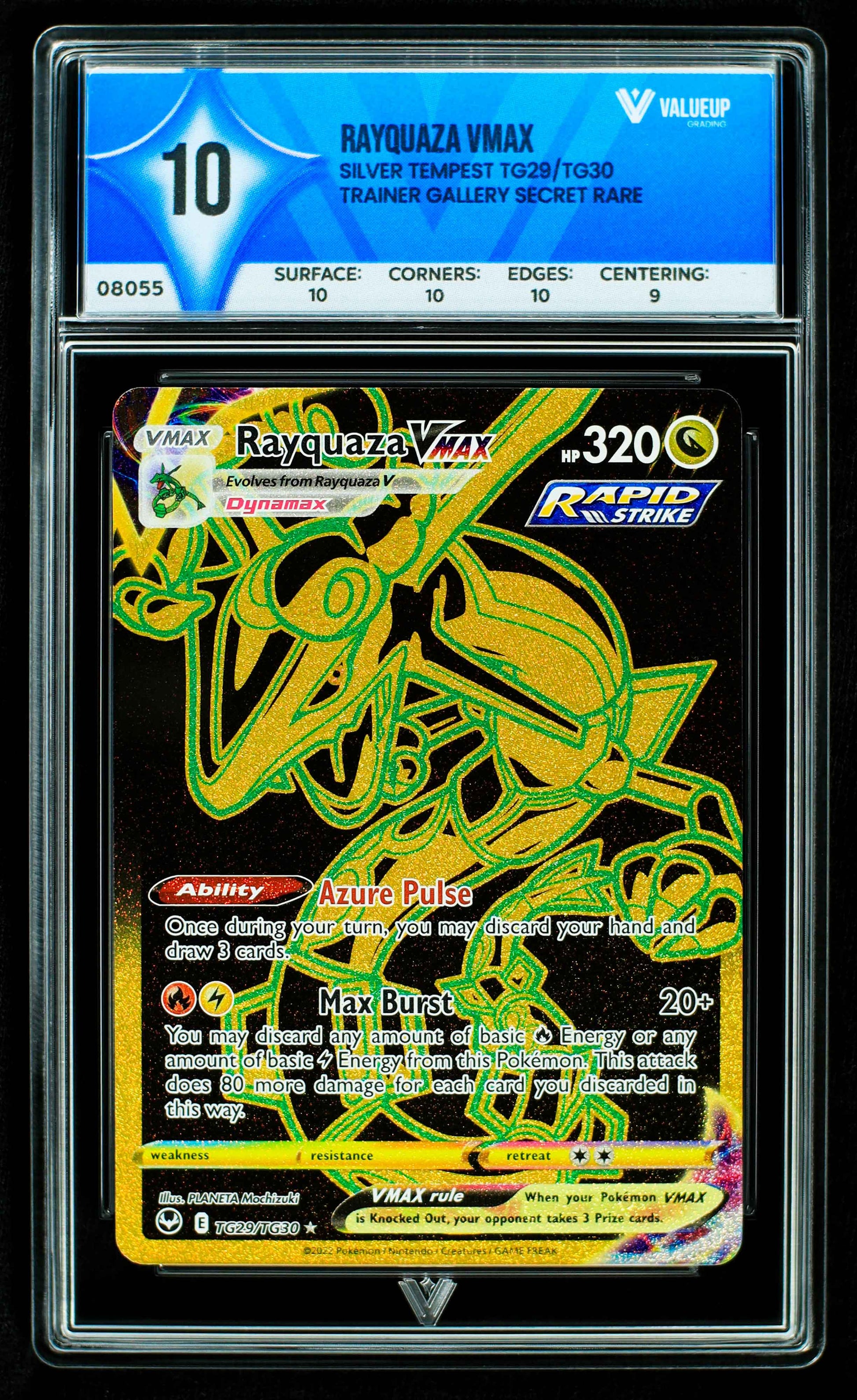 08055 RAYQUAZA VMAX Grading Card