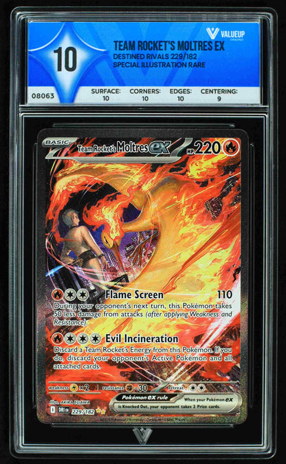 08063 TEAM ROCKET'S MOLTRES EX Grading Card