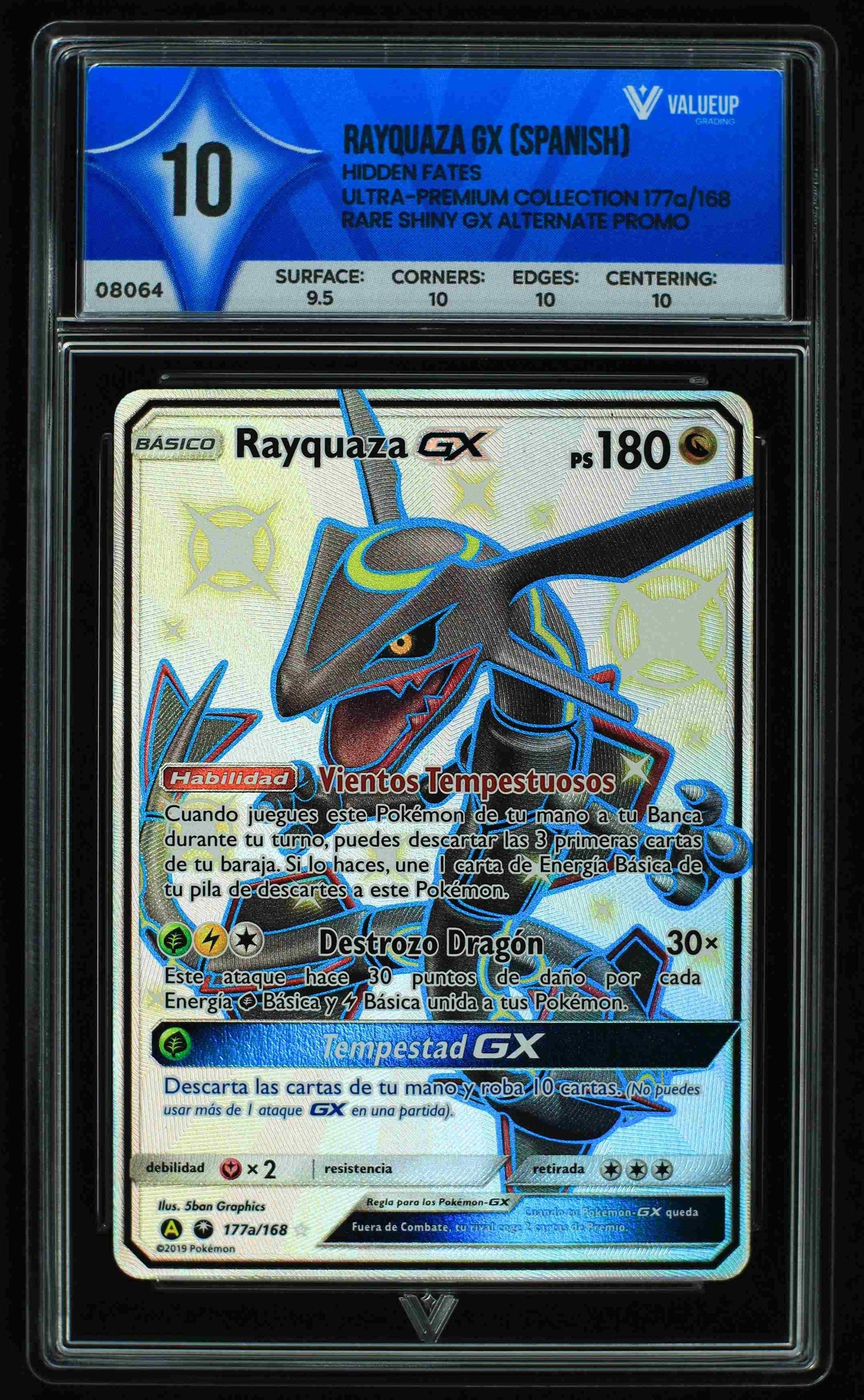 08064 RAYQUAZA GX (SPANISH) Grading Card