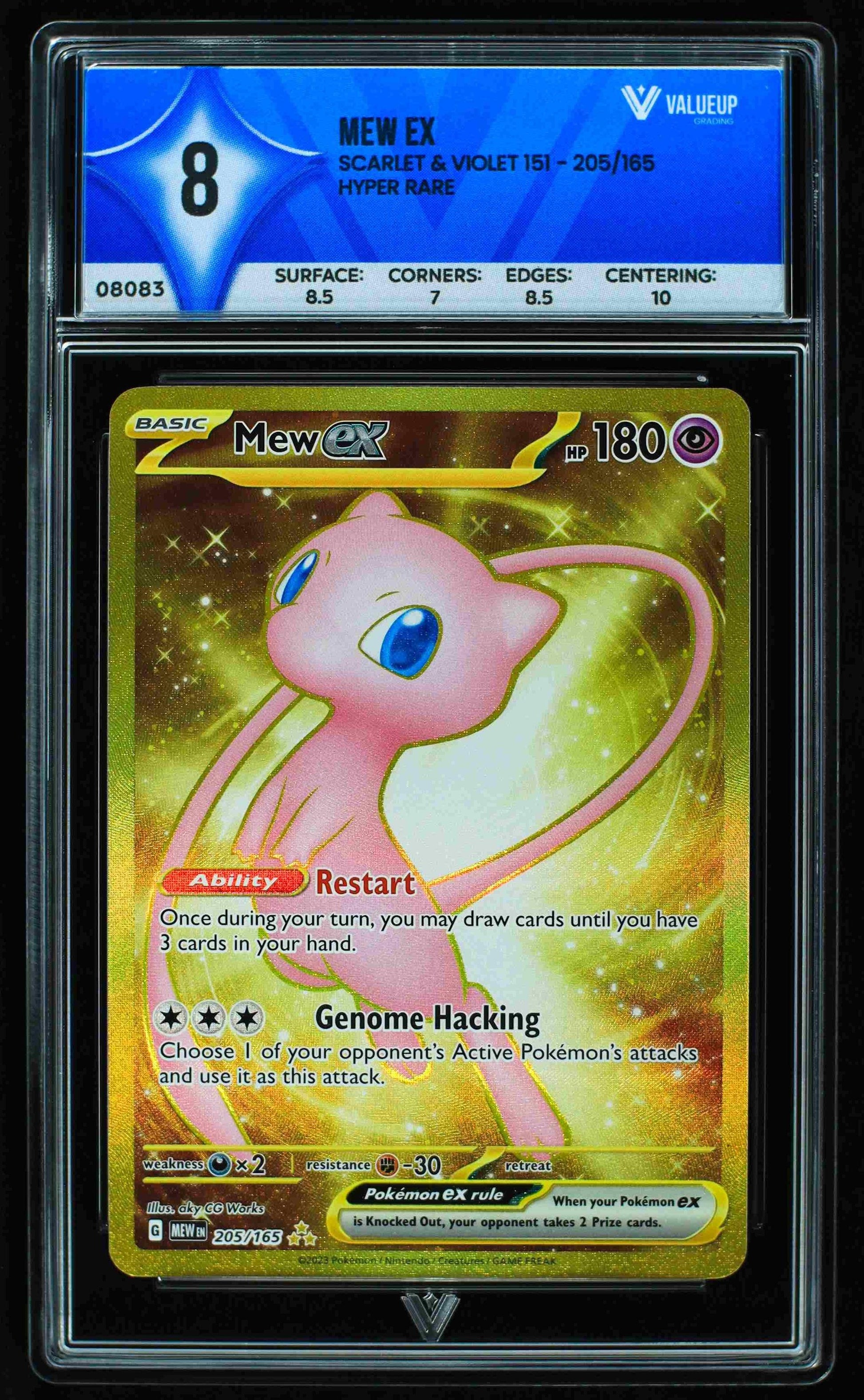 08083 MEW EX Grading Card