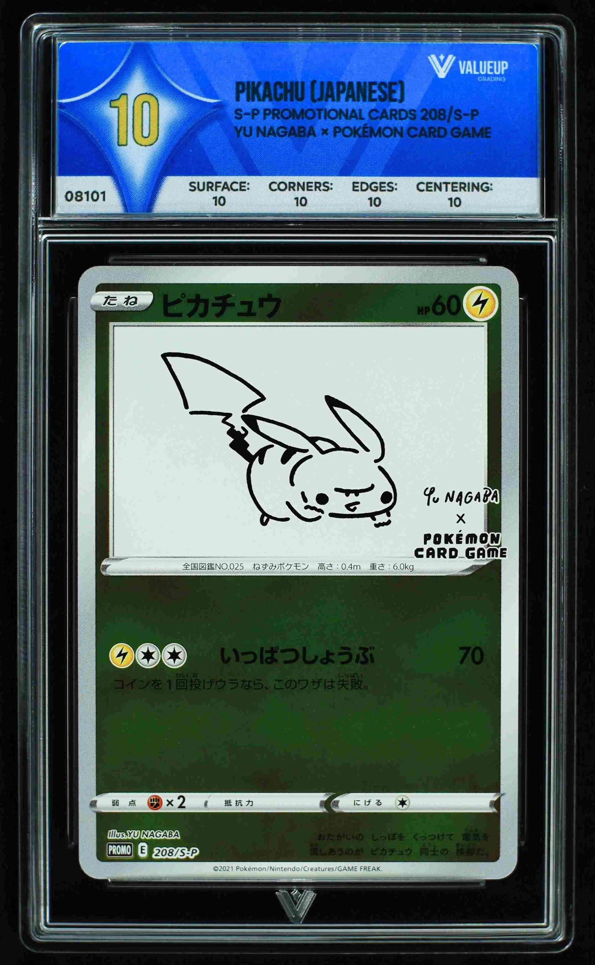 08101 PIKACHU (JAPANESE) Grading Card