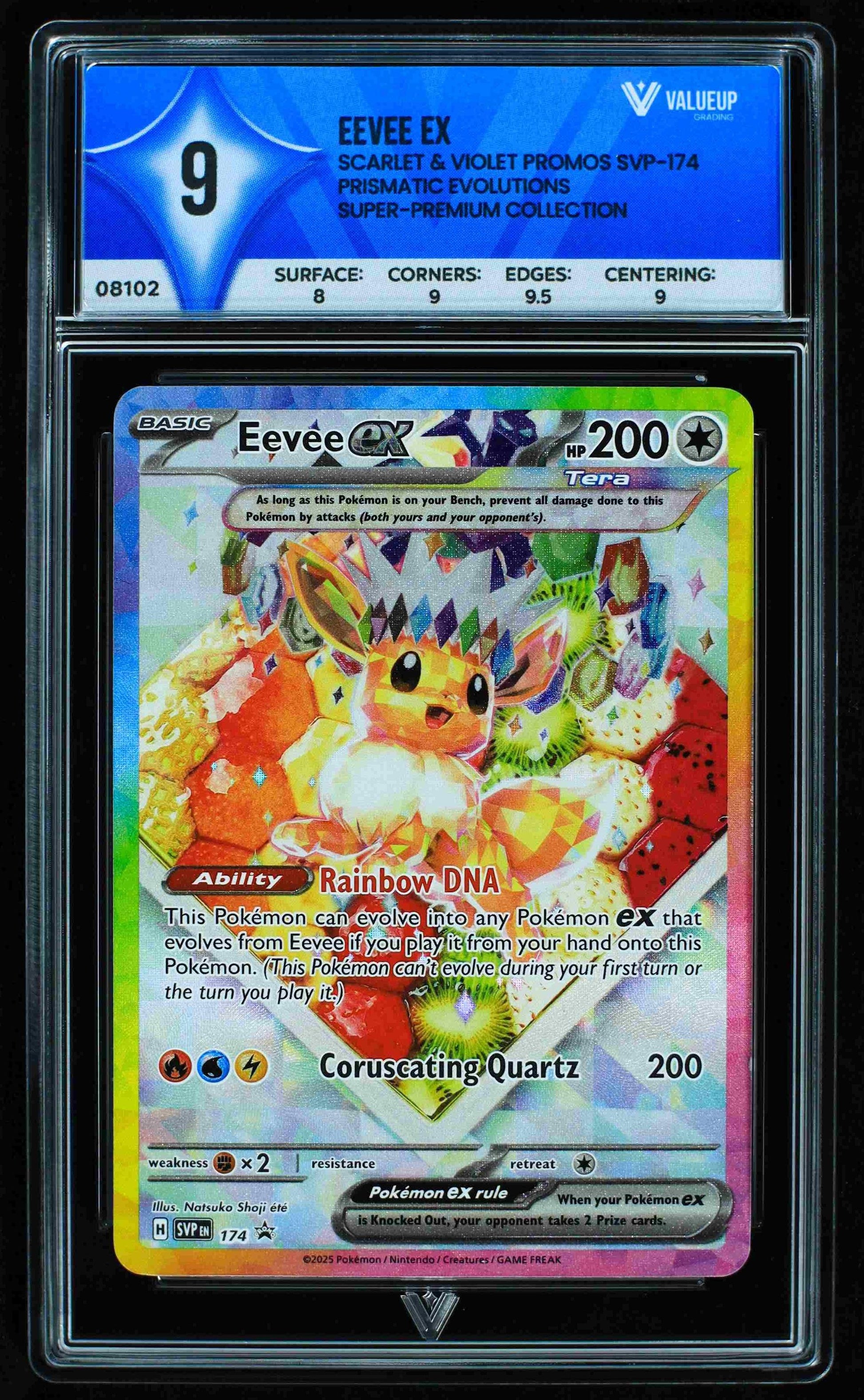 08102 EEVEE EX Grading Card