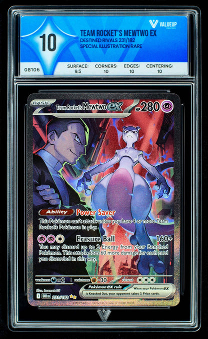 08106 TEAM ROCKET'S MEWTWO EX Grading Card