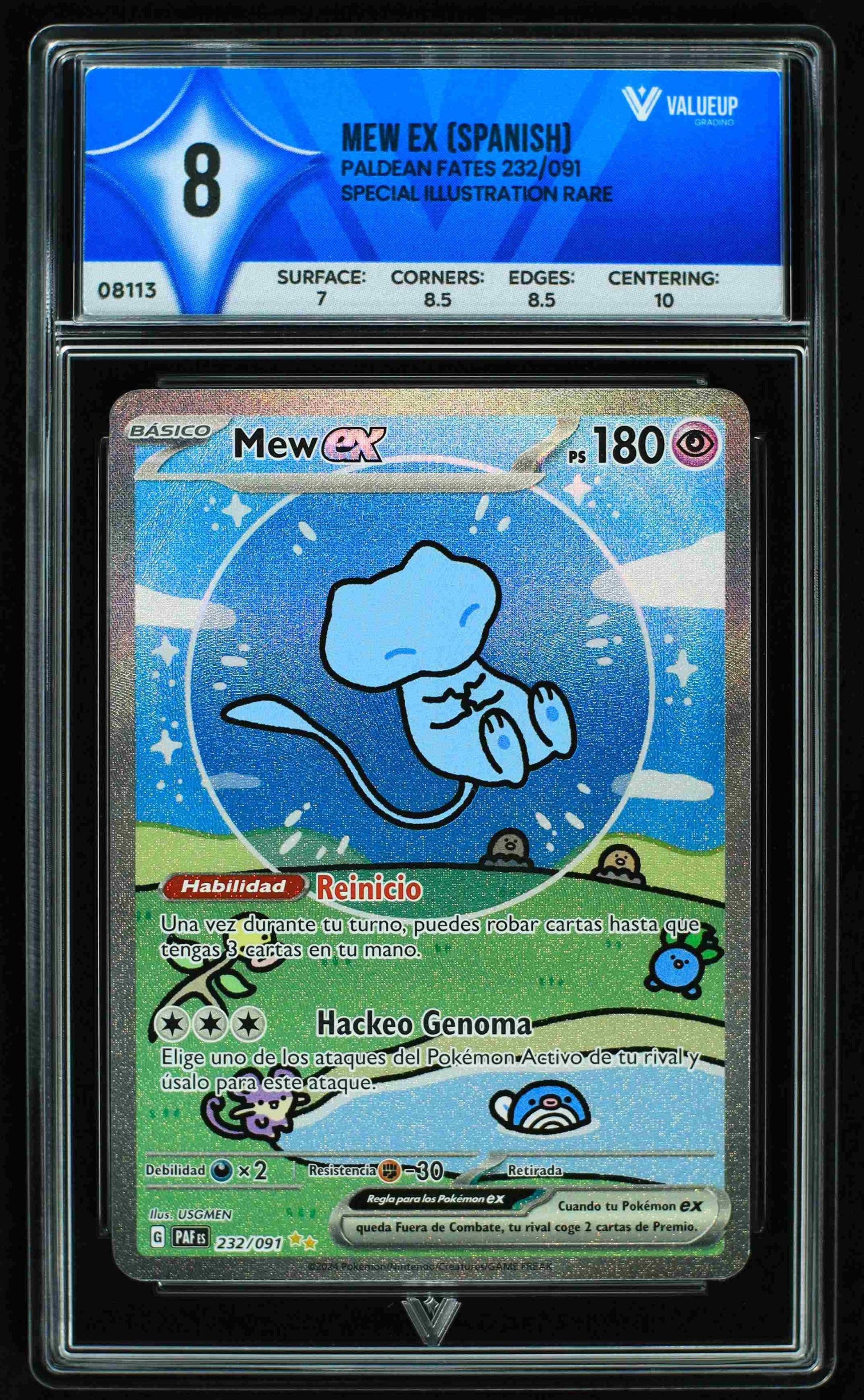 08113 MEW EX (SPANISH) Grading Card