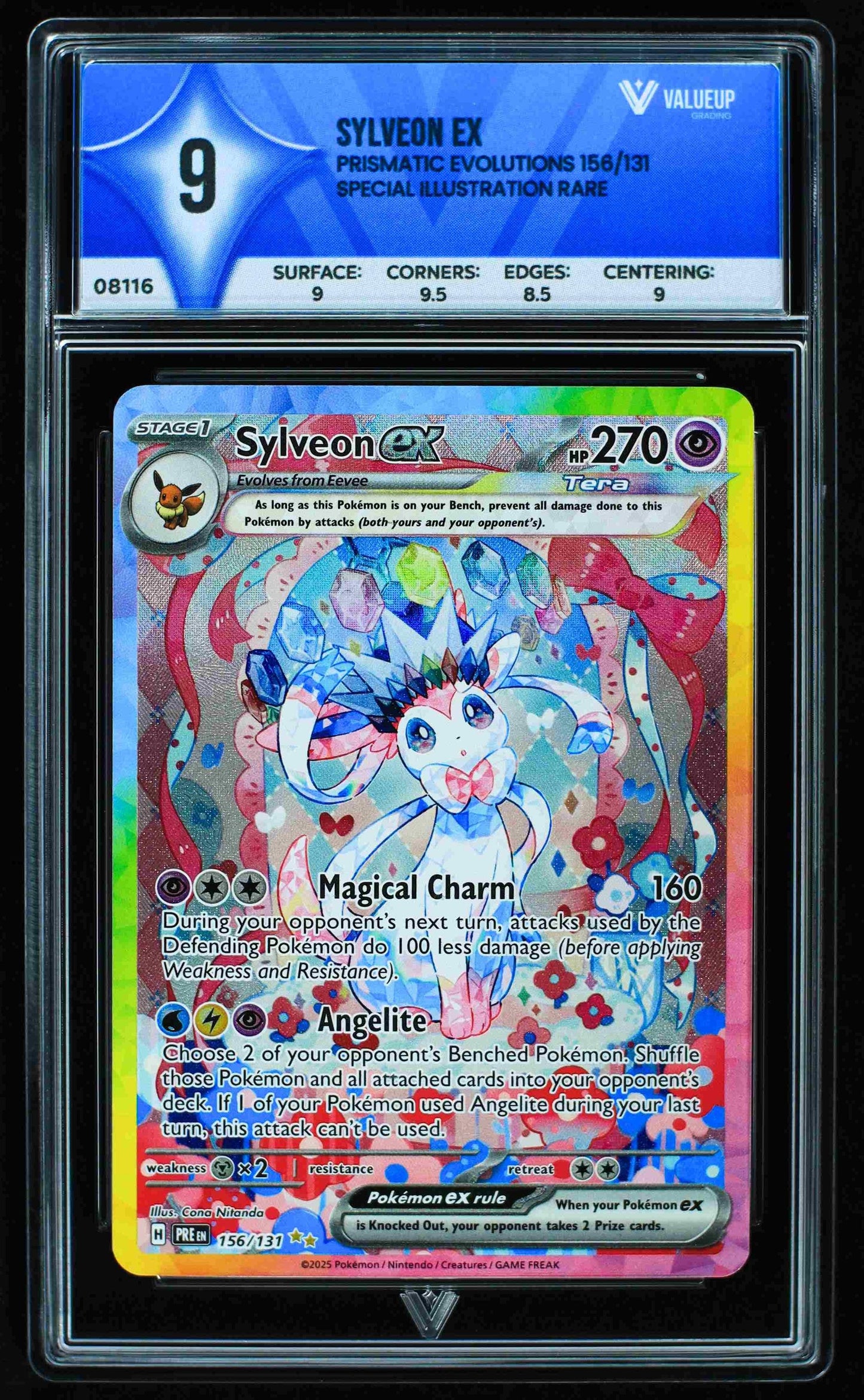 08116 SYLVEON EX Grading Card