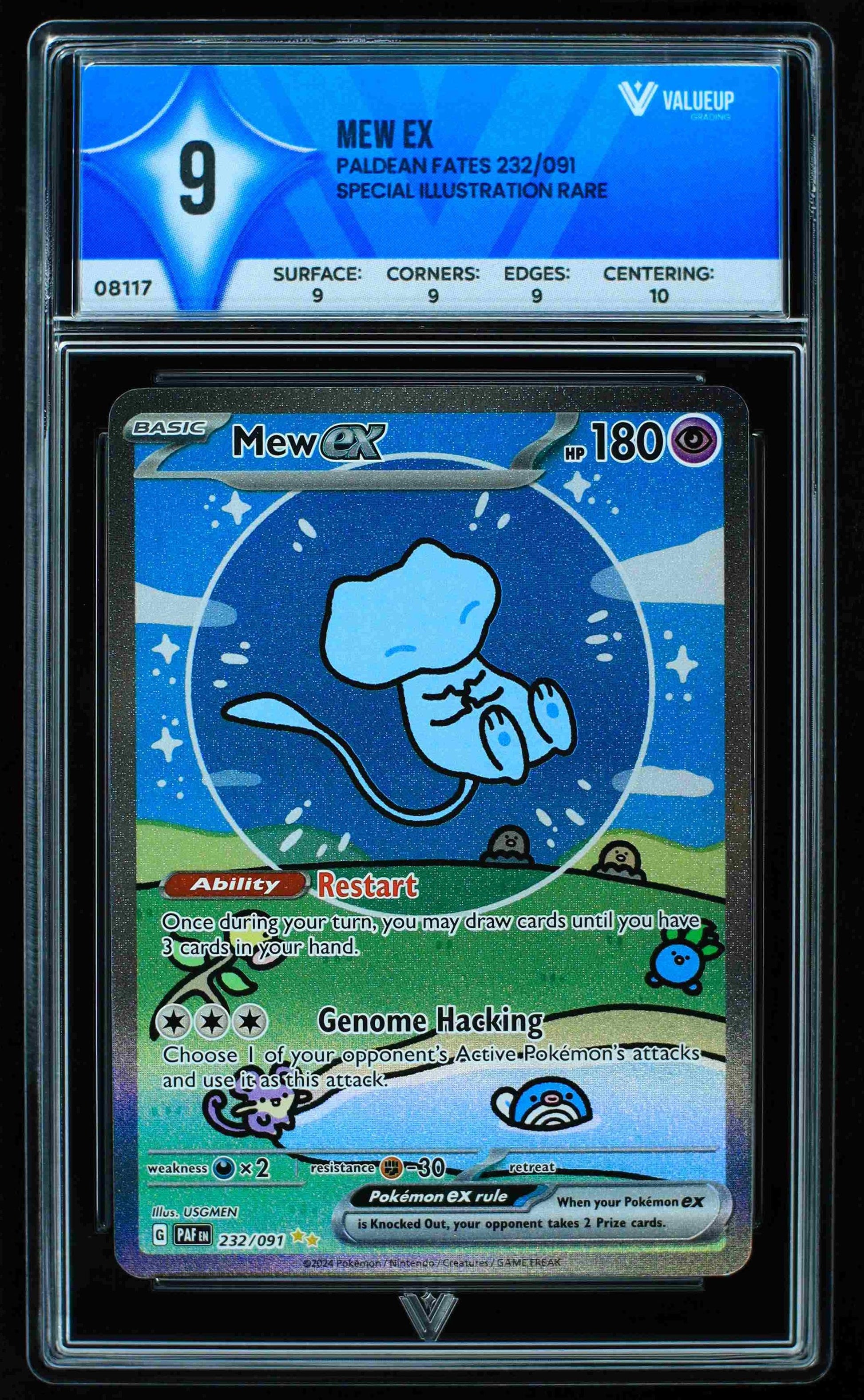 08117 MEW EX Grading Card