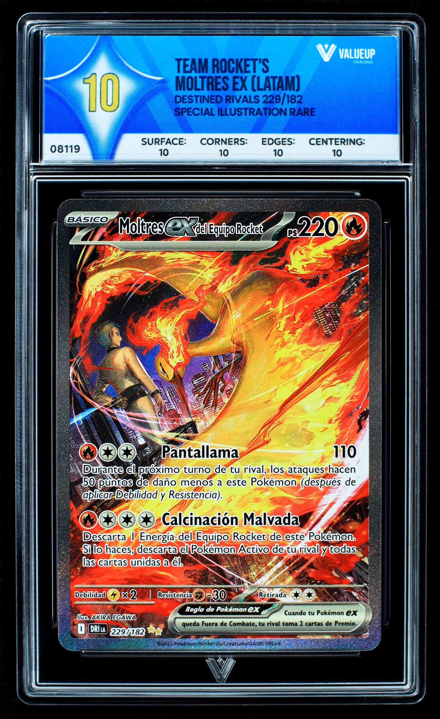 08119 TEAM ROCKET'S MOLTRES EX (LATAM) Grading Card