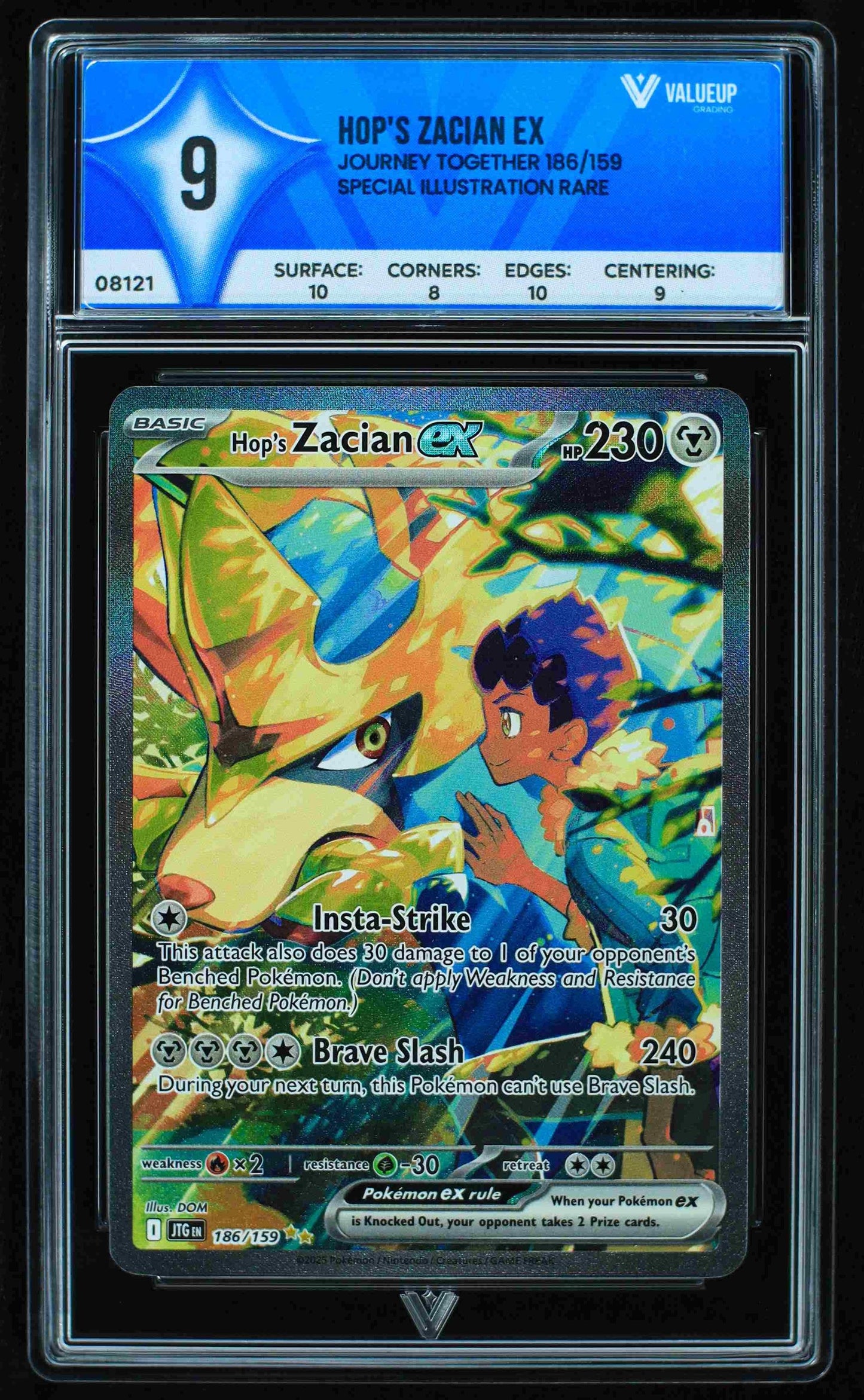 08121 HOP'S ZACIAN EX Grading Card