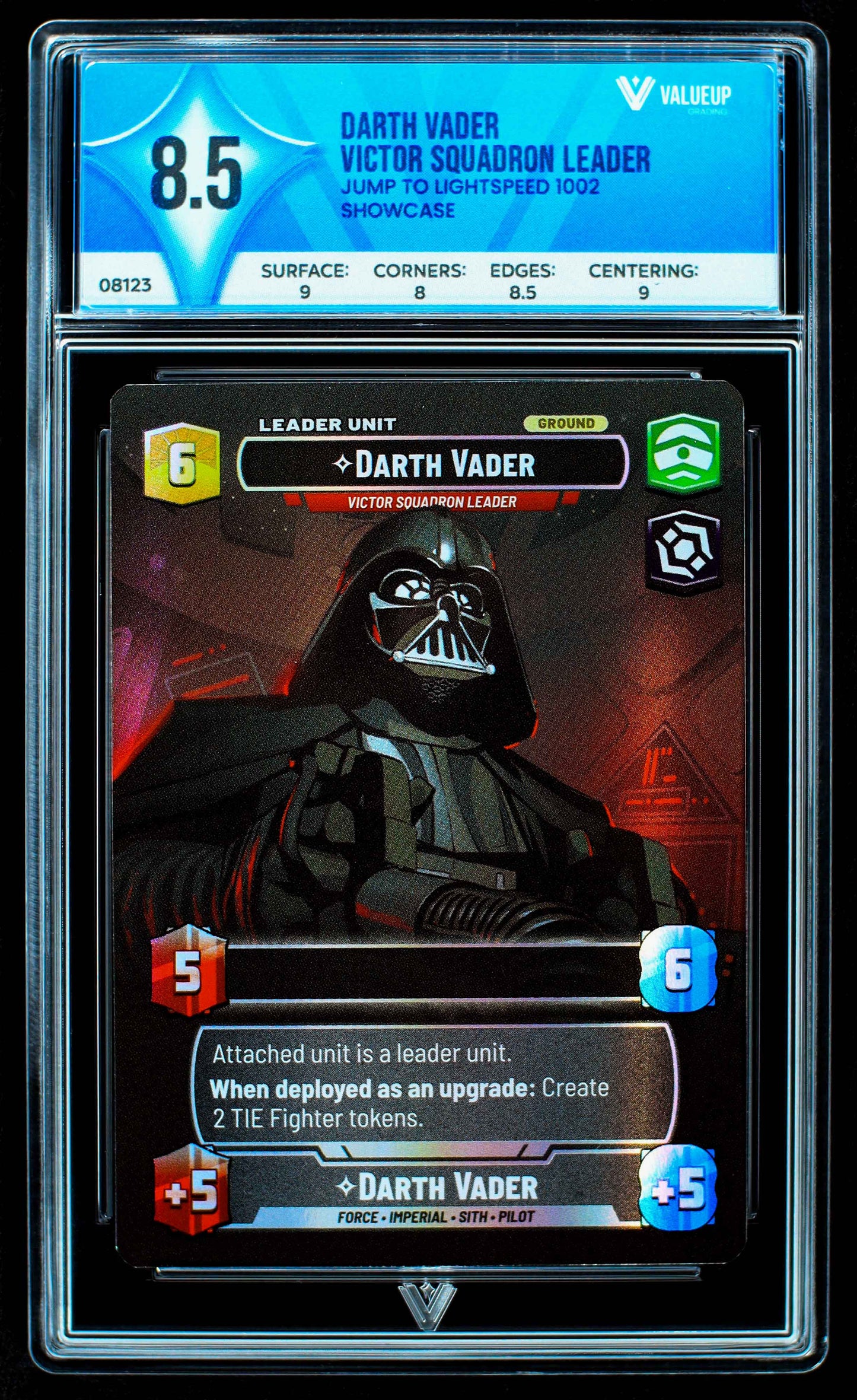 08123 DARTH VADER - VICTOR SQUADRON LEADER Grading Card