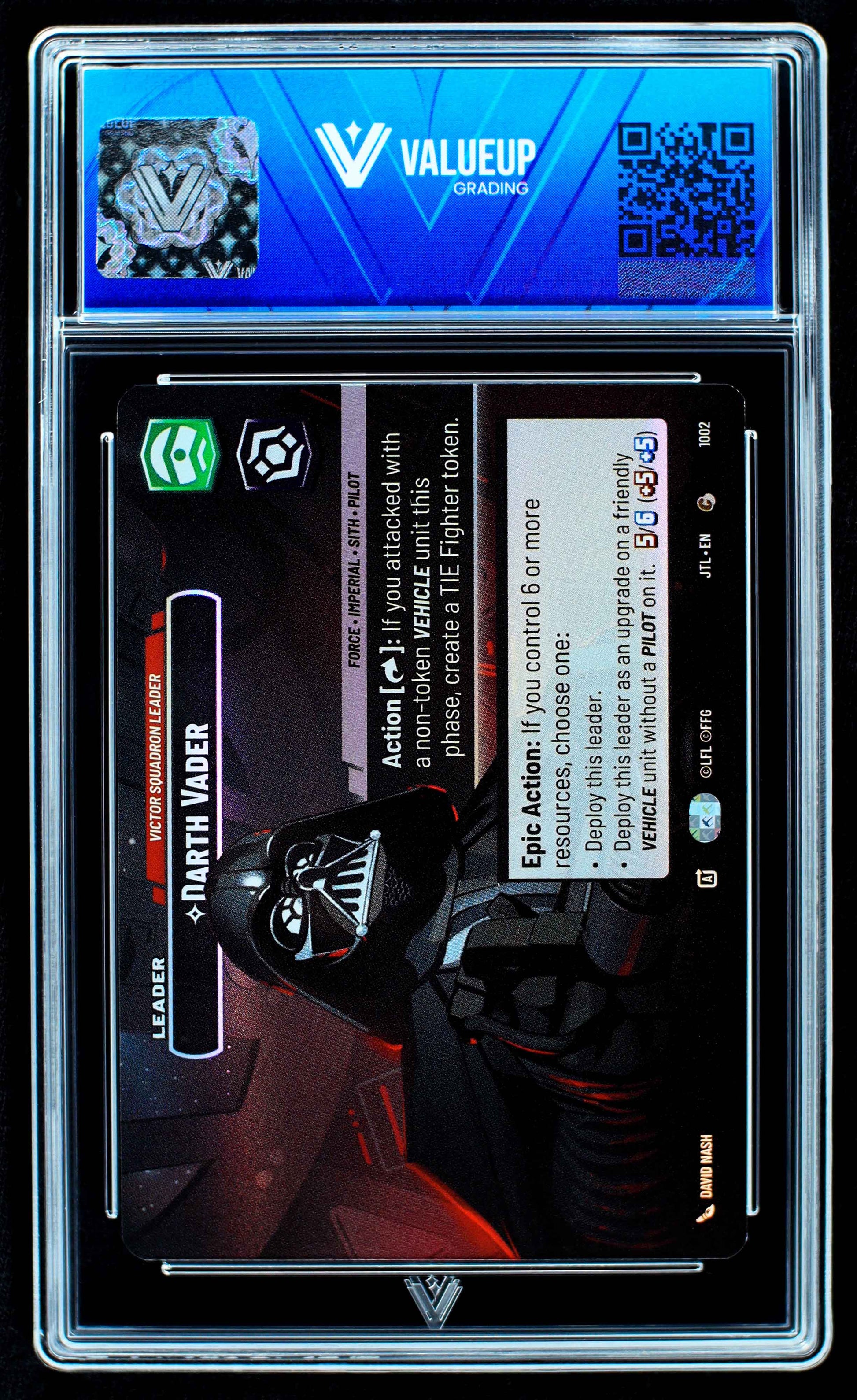 08123 DARTH VADER - VICTOR SQUADRON LEADER Grading Card