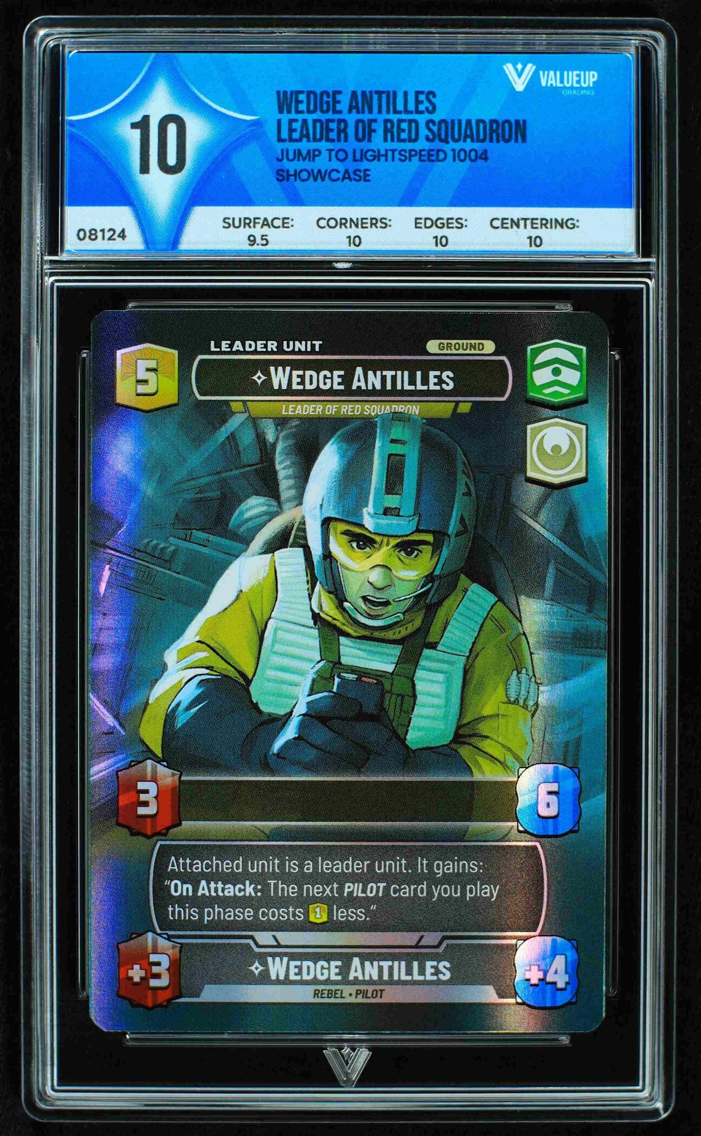 08124 WEDGE ANTILLES - LEADER OF RED SQUADRON Grading Card