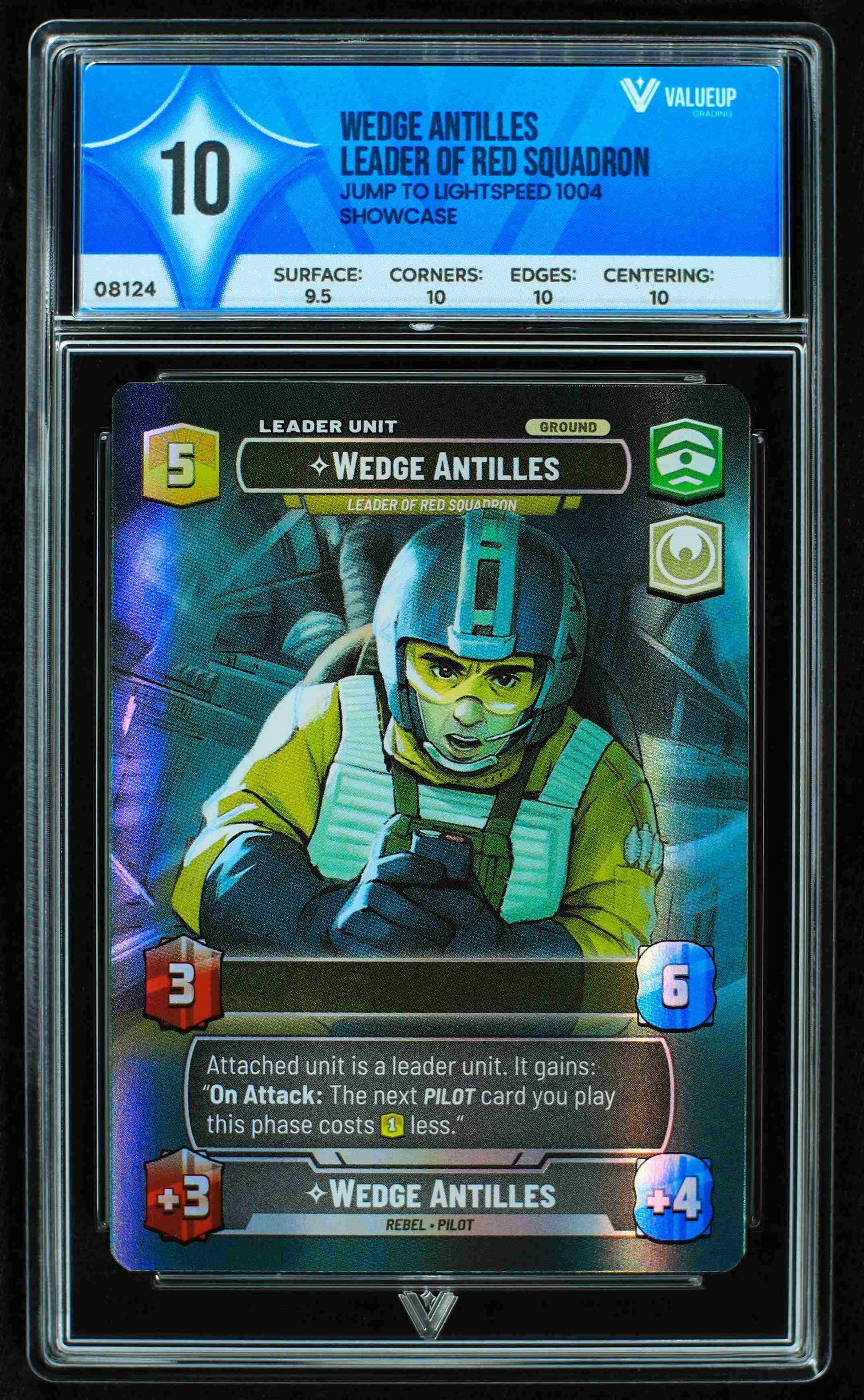 08124 WEDGE ANTILLES - LEADER OF RED SQUADRON Grading Card