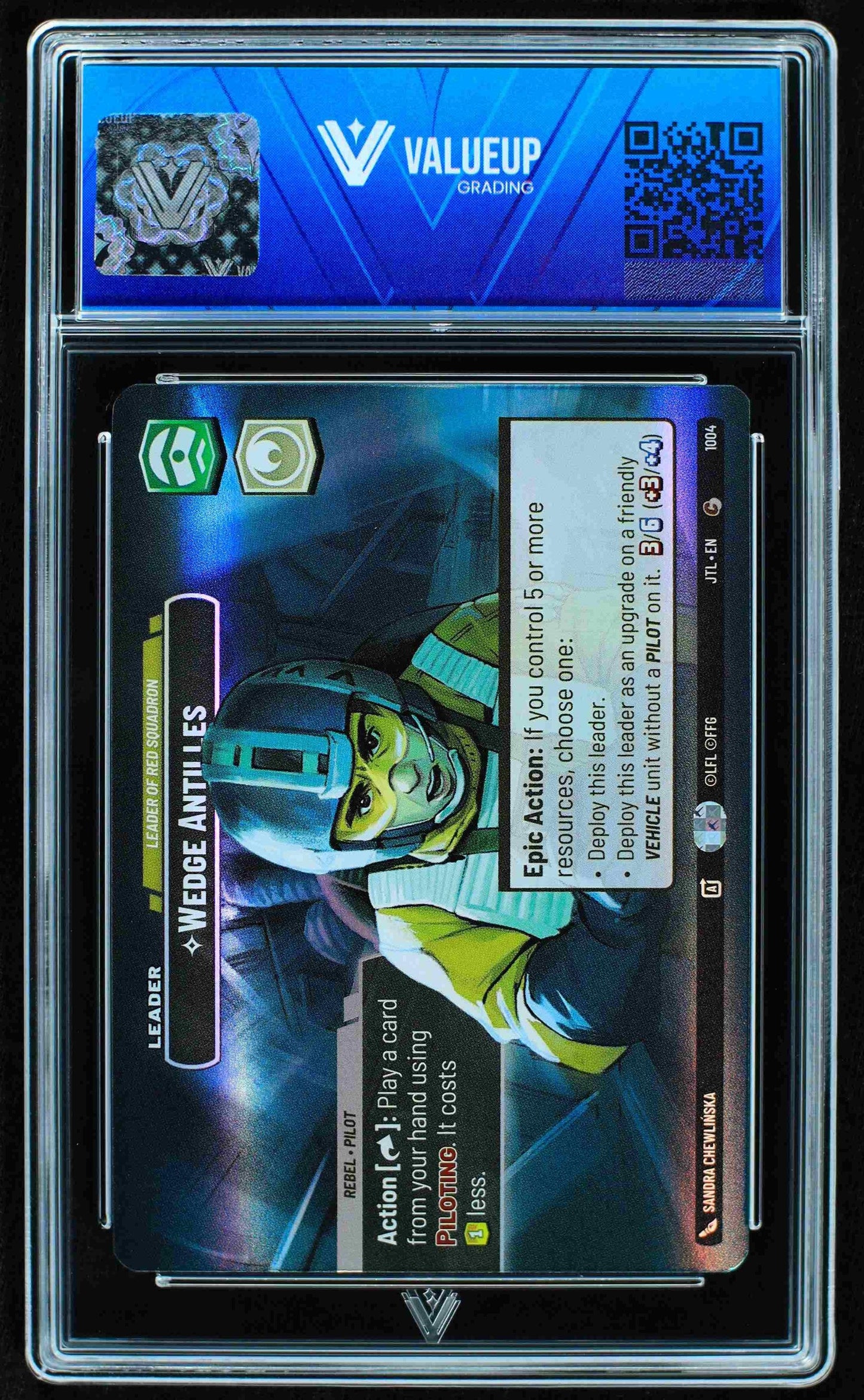 08124 WEDGE ANTILLES - LEADER OF RED SQUADRON Grading Card