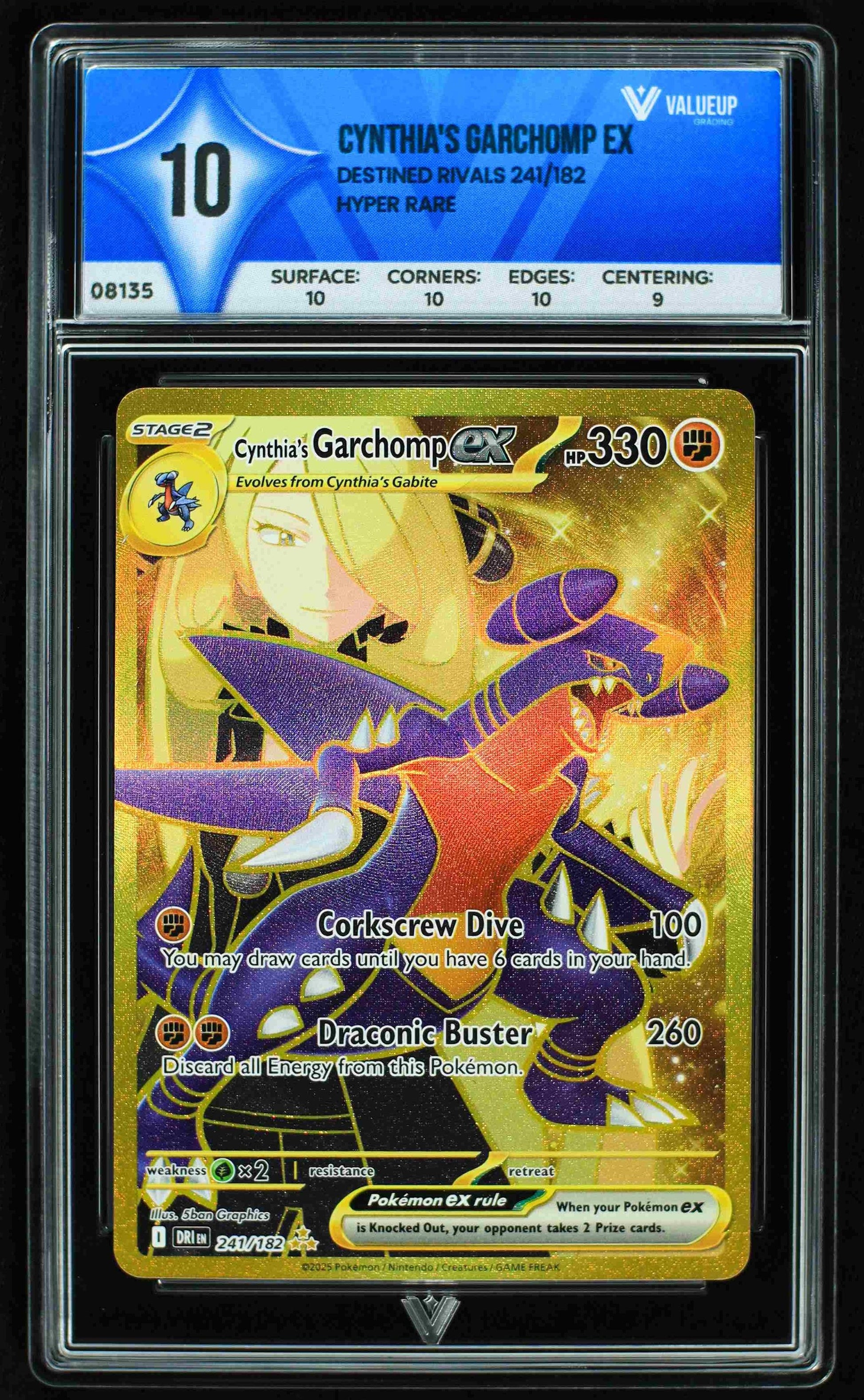 08135 CYNTHIA'S GARCHOMP EX Grading Card