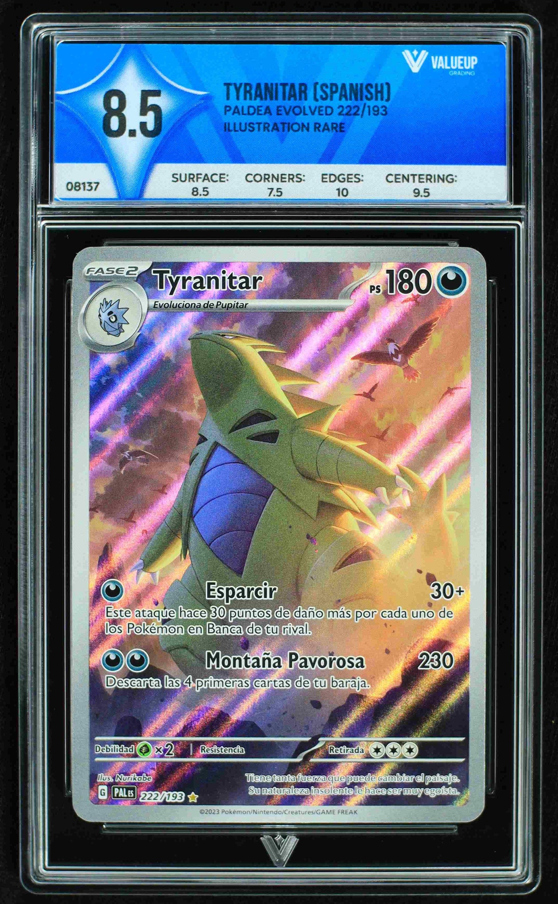 08137 TYRANITAR (SPANISH) Grading Card